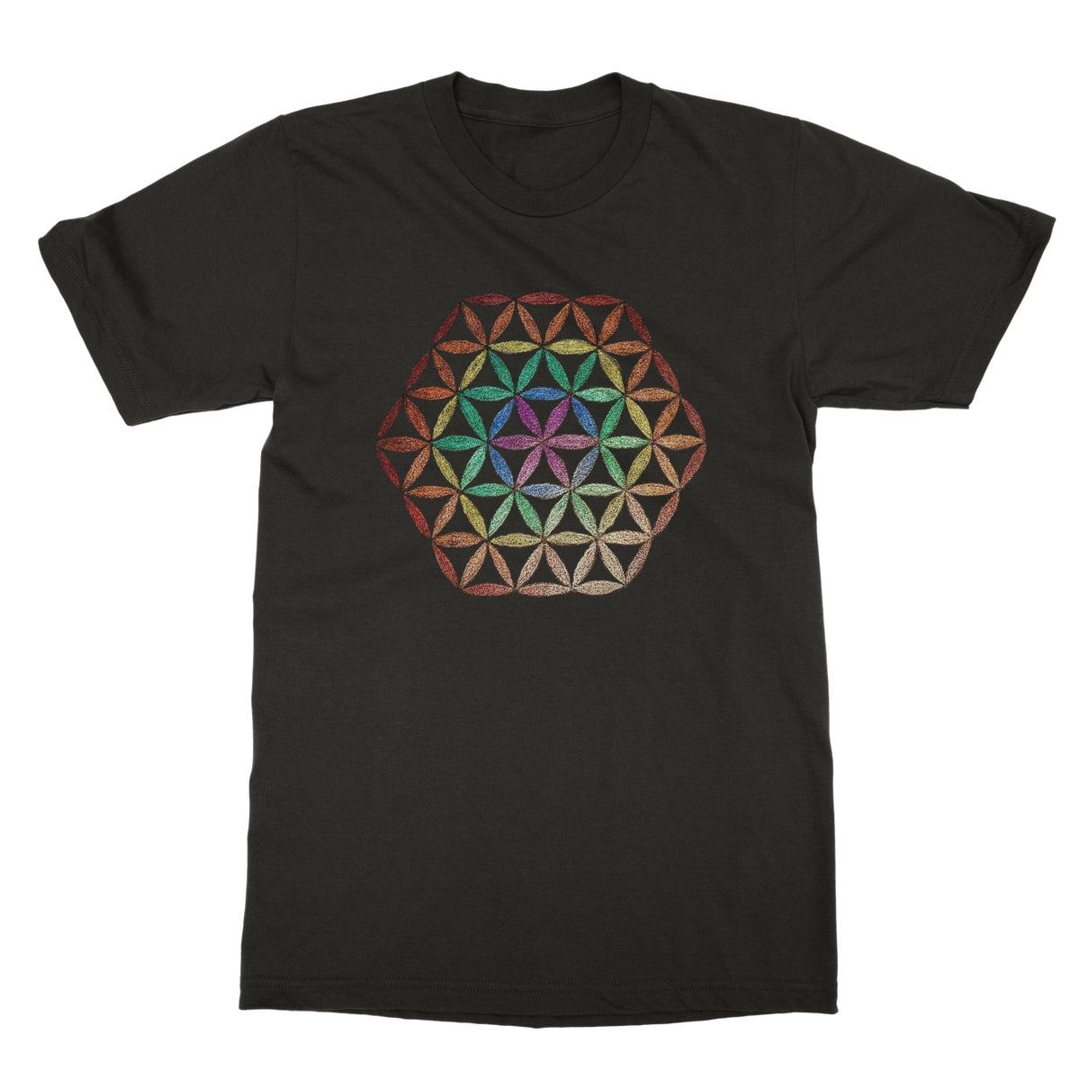 Flower of Life in Colour Softstyle T-Shirt