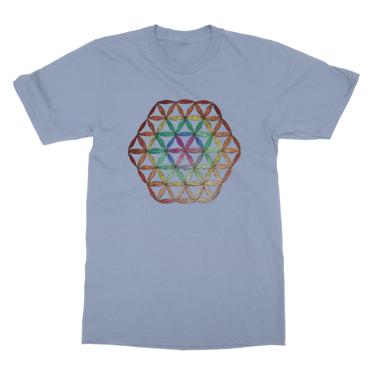 Flower of Life in Colour Softstyle T-Shirt