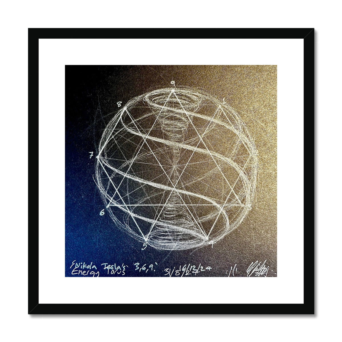 Energy Matrix inside a Torus Print Framed & Mounted Print
