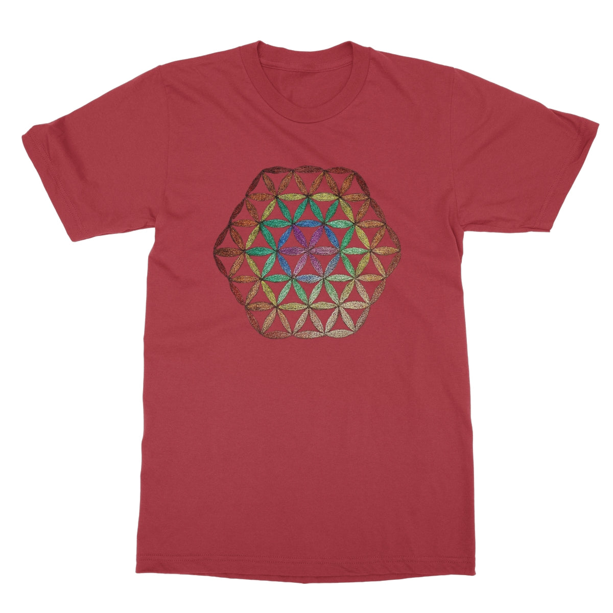 Flower of Life in Colour Softstyle T-Shirt