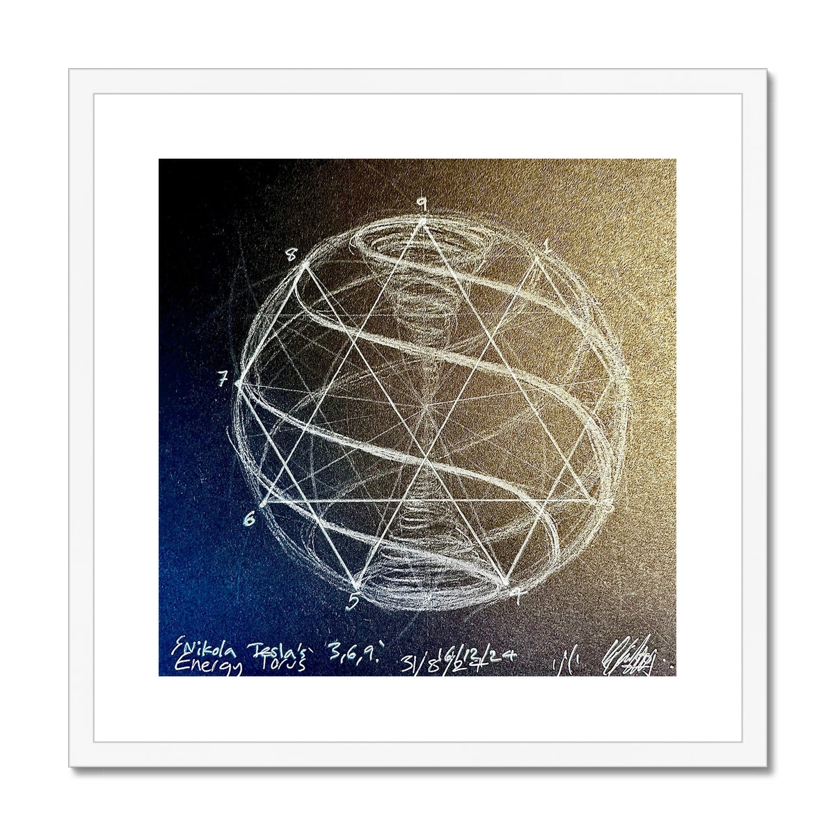 Energy Matrix inside a Torus Print Framed & Mounted Print