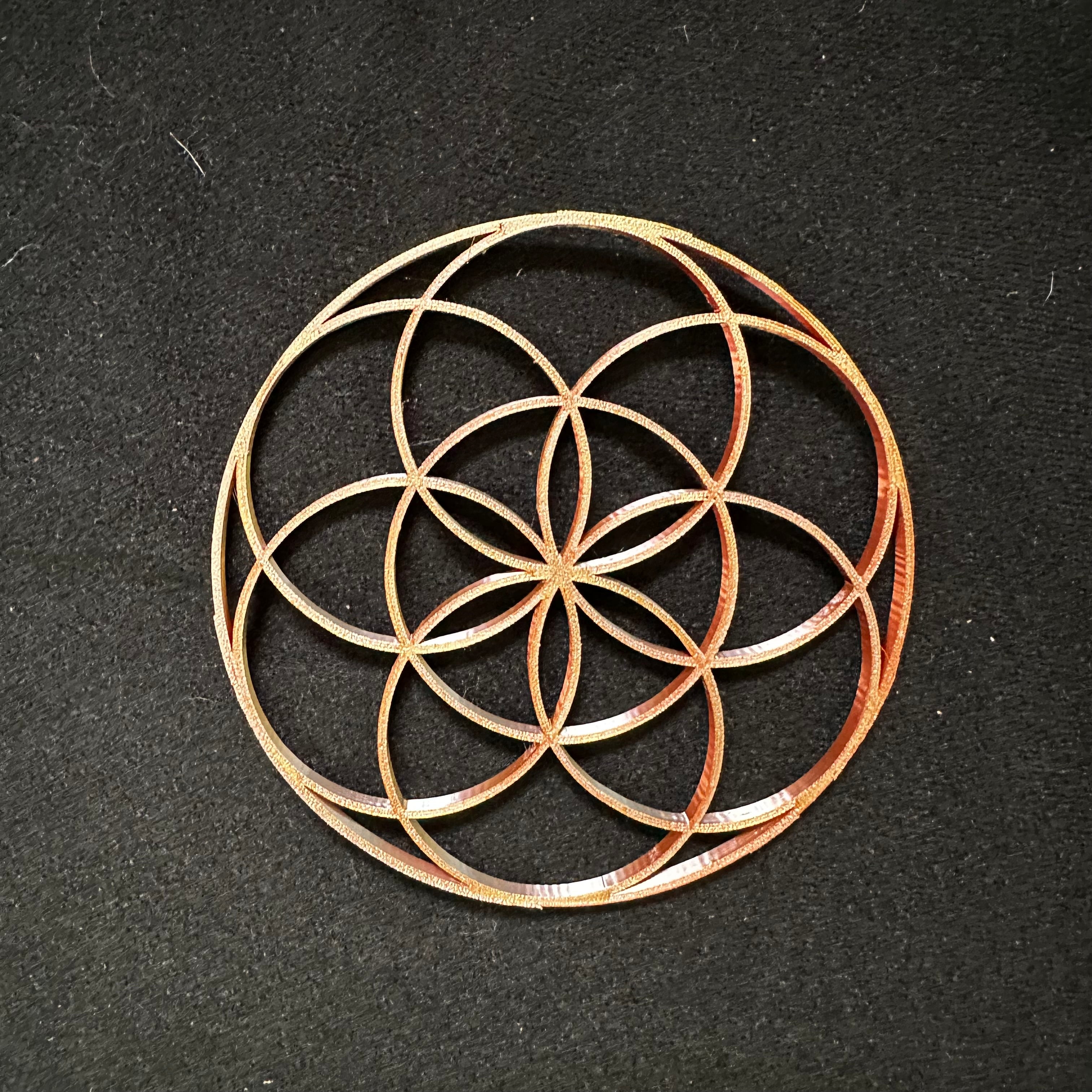 seed of life flower 3D Printed Seed of Life Relief – Sacred Geometry of Creation & Potenti