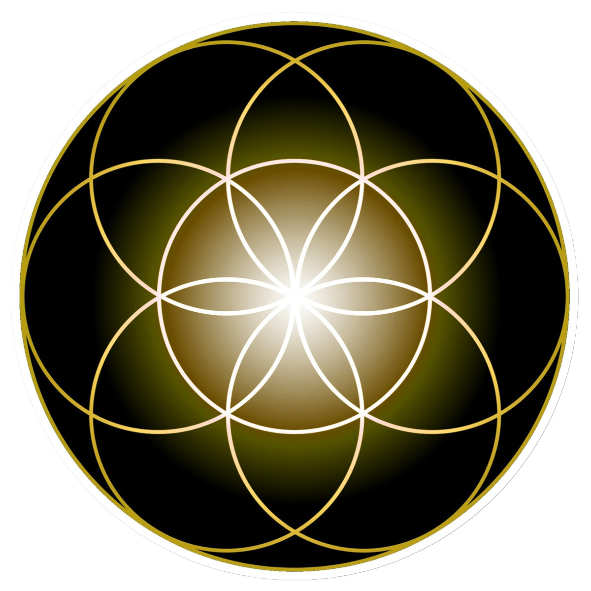 Seed of Life in Gold Sticker