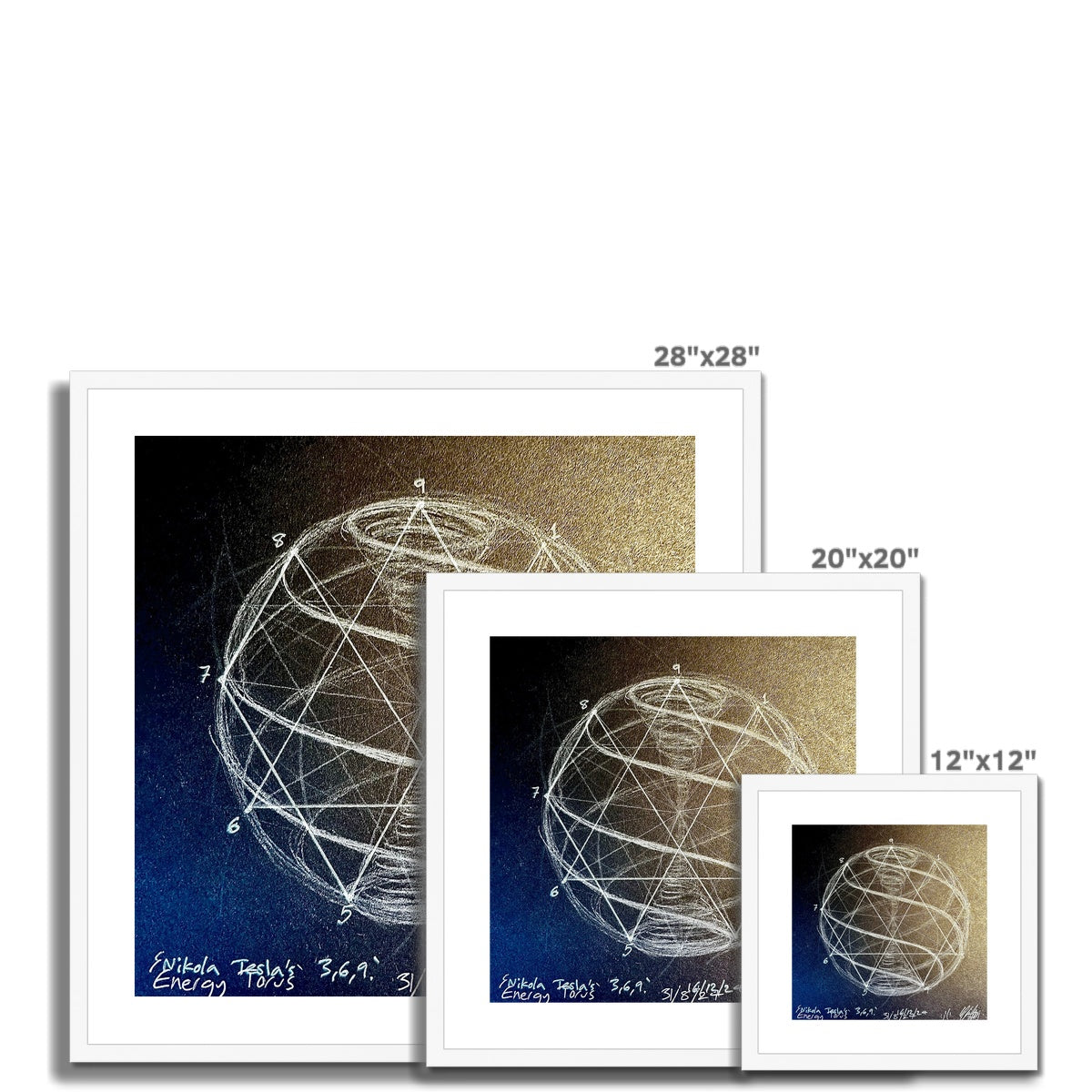 Energy Matrix inside a Torus Print Framed & Mounted Print