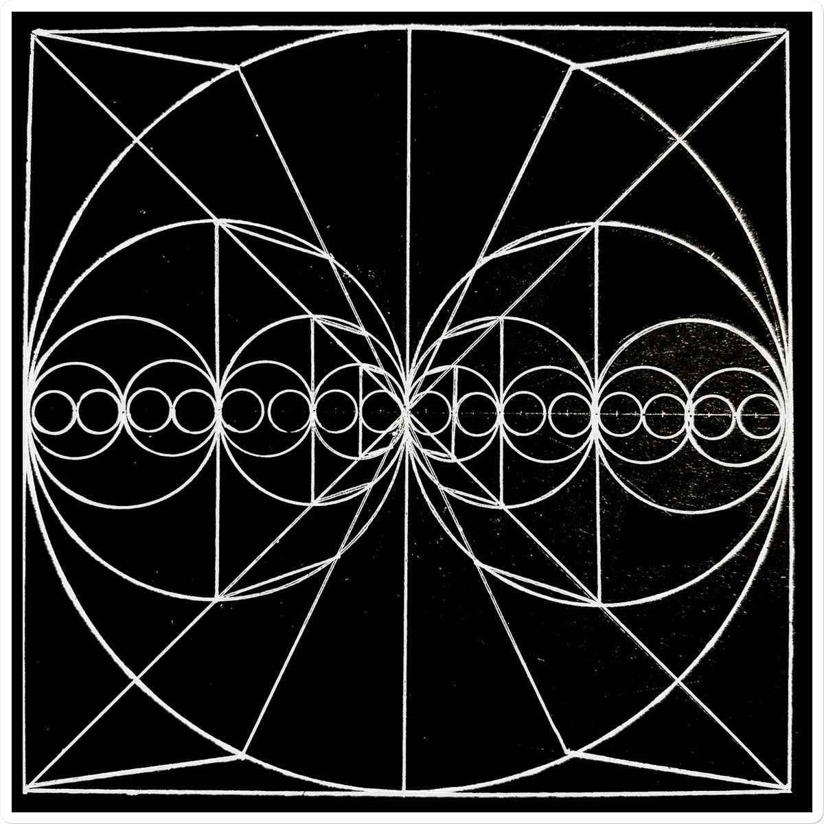 Wave Optics and Space Geometry After Walter Russell Print Sticker