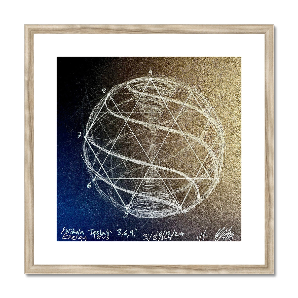 Energy Matrix inside a Torus Print Framed & Mounted Print