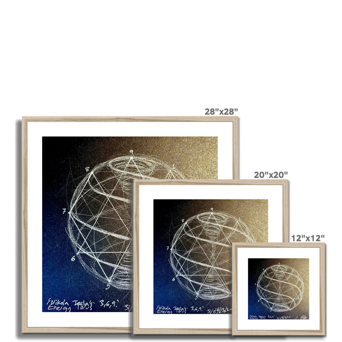 Energy Matrix inside a Torus Print Framed & Mounted Print