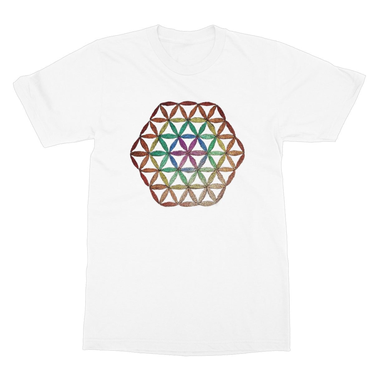 Flower of Life in Colour Softstyle T-Shirt