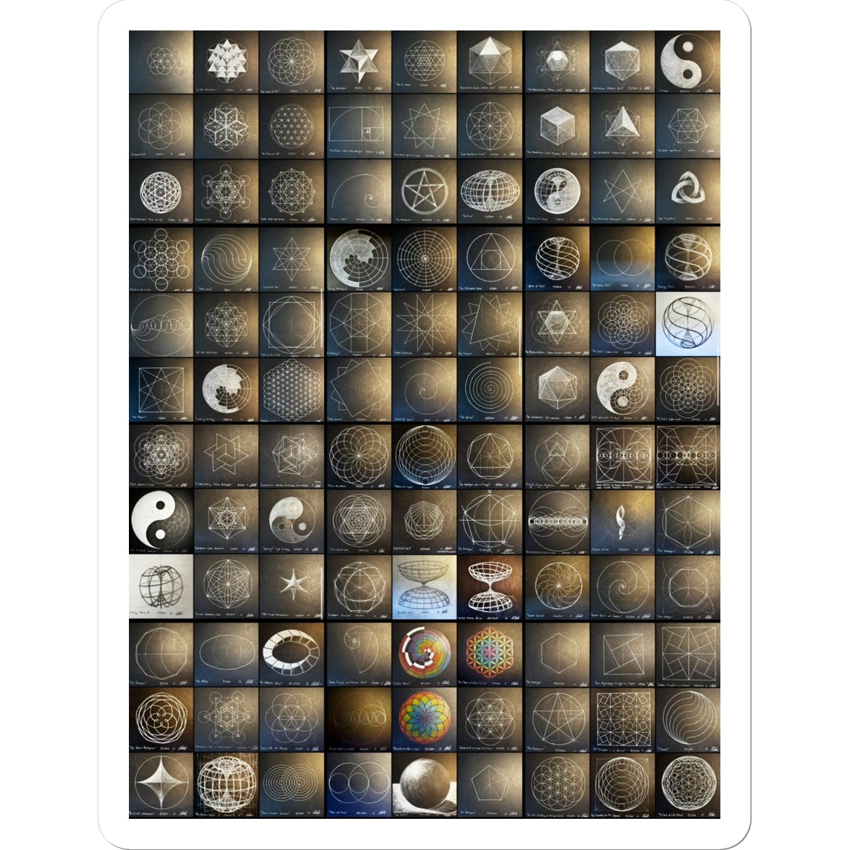 108 Sacred Geometry Artworks Sticker