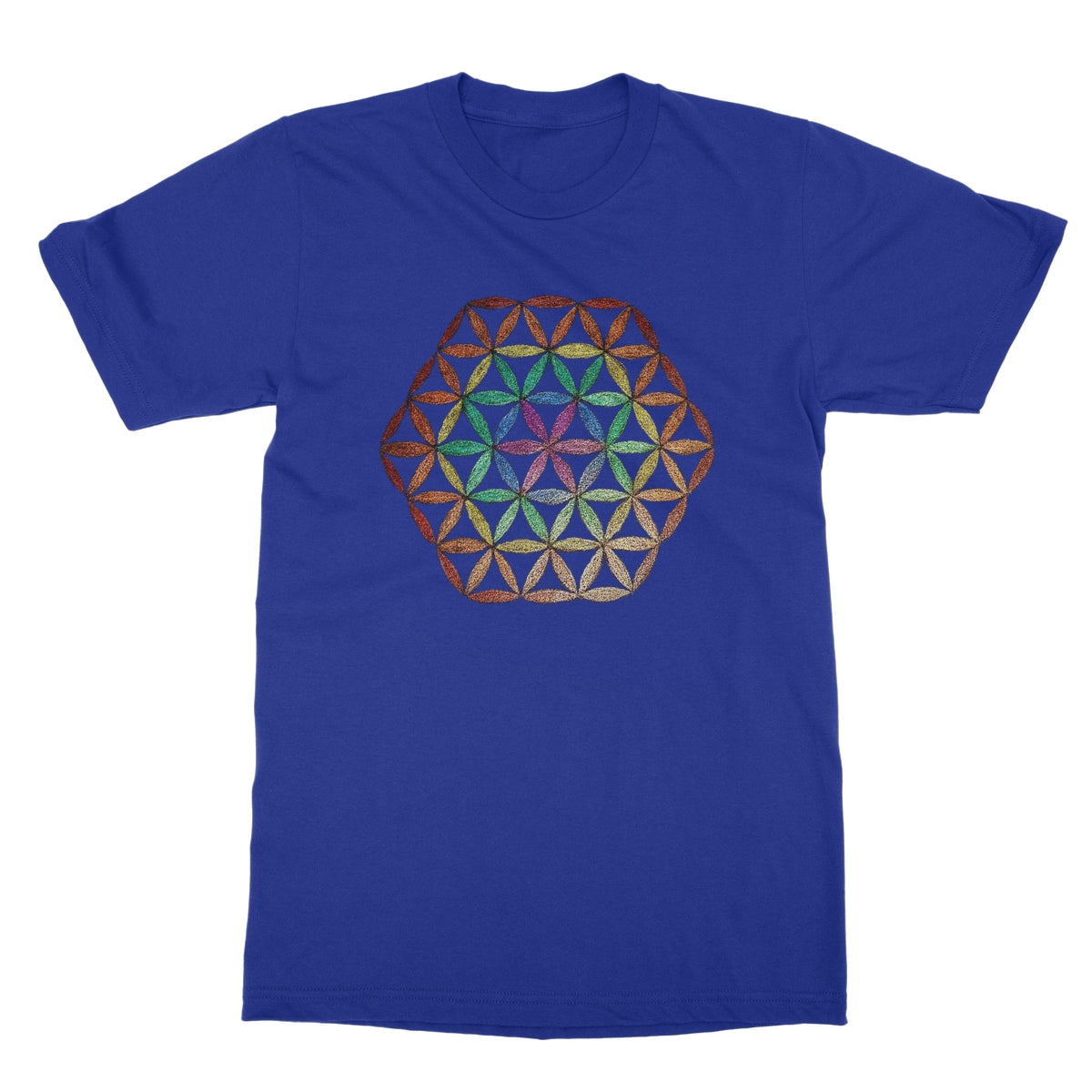 Flower of Life in Colour Softstyle T-Shirt