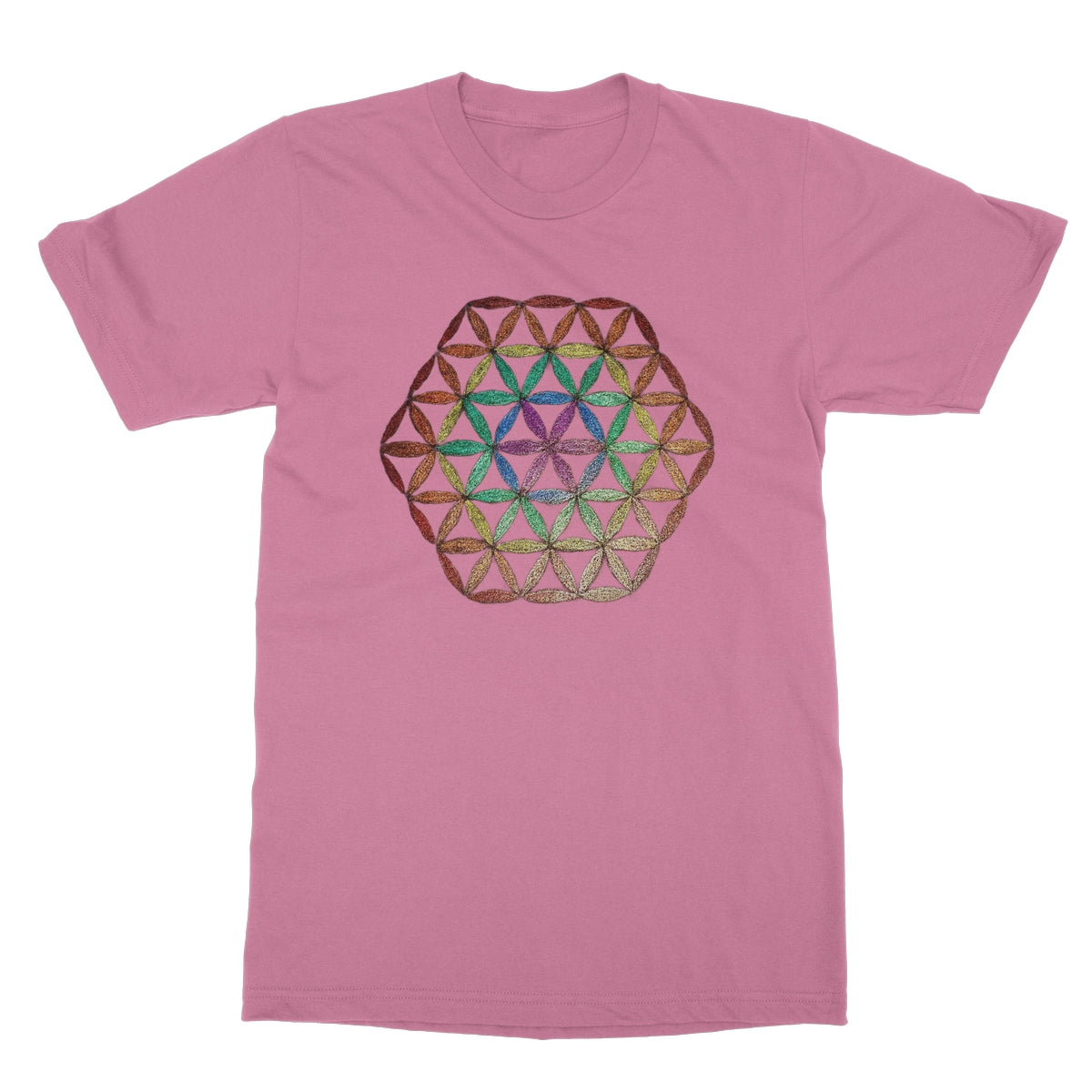 Flower of Life in Colour Softstyle T-Shirt