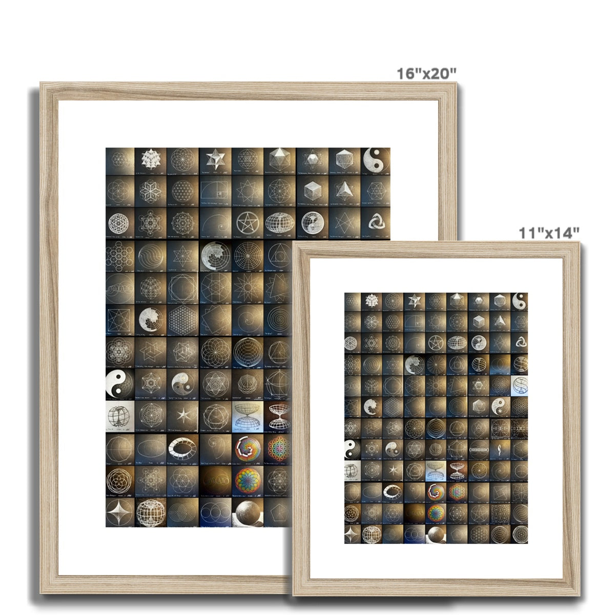 108 Sacred Geometry Artworks Framed & Mounted Print