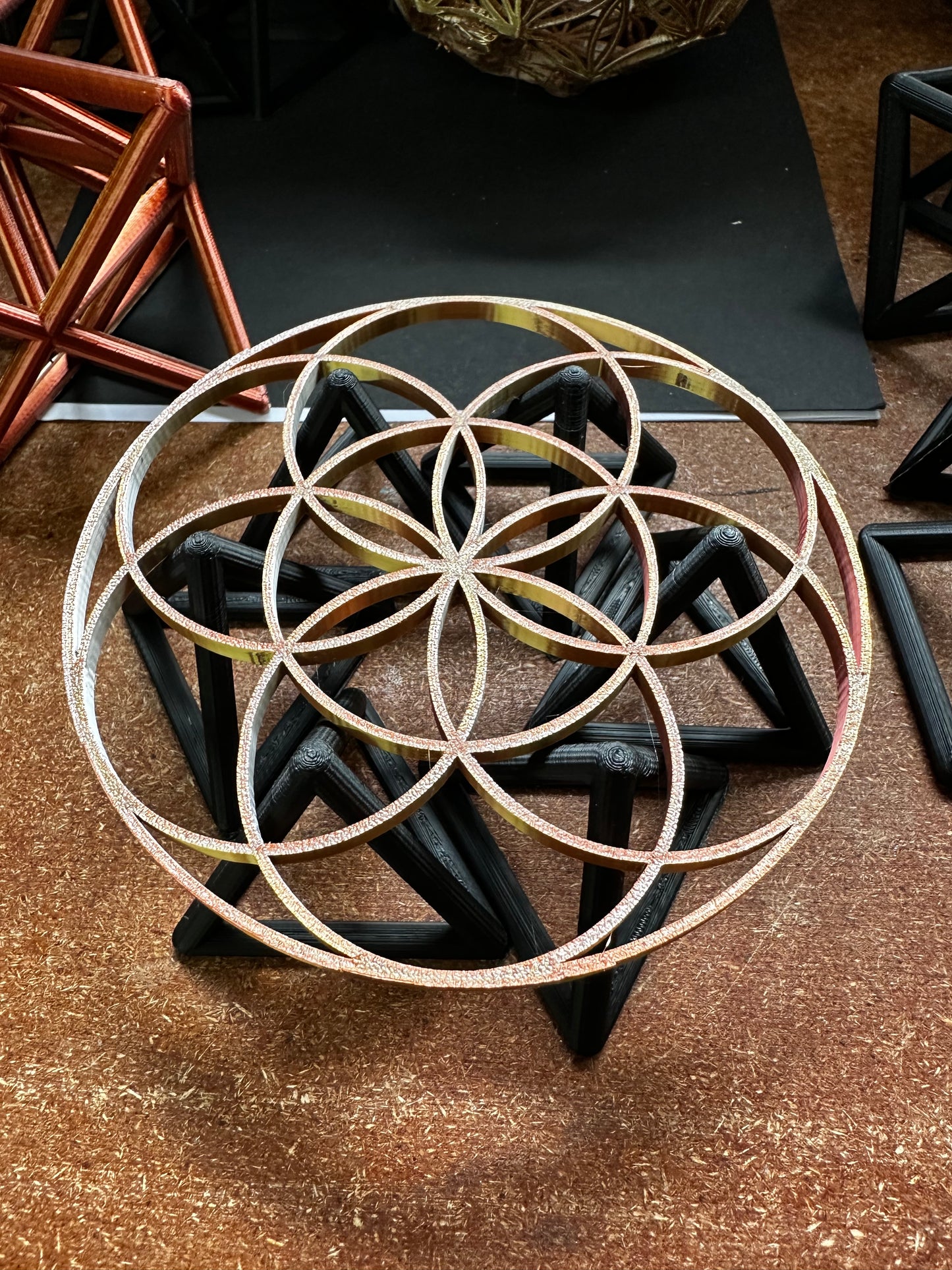 3D Printed Seed of Life Relief – Sacred Geometry of Creation & Potential