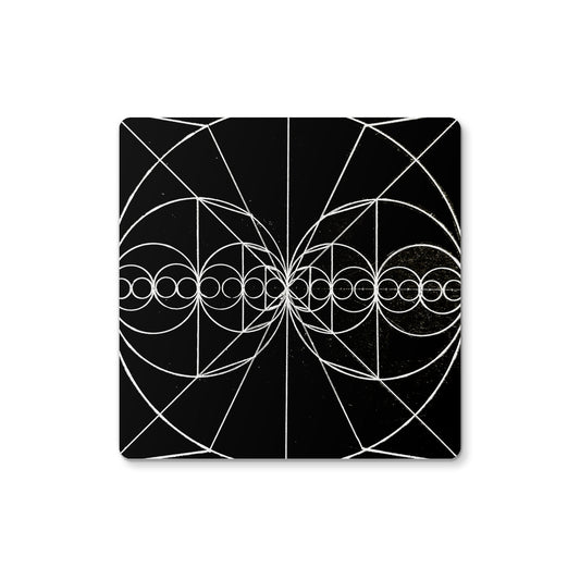 Wave Optics and Space Geometry After Walter Russell Print Coaster