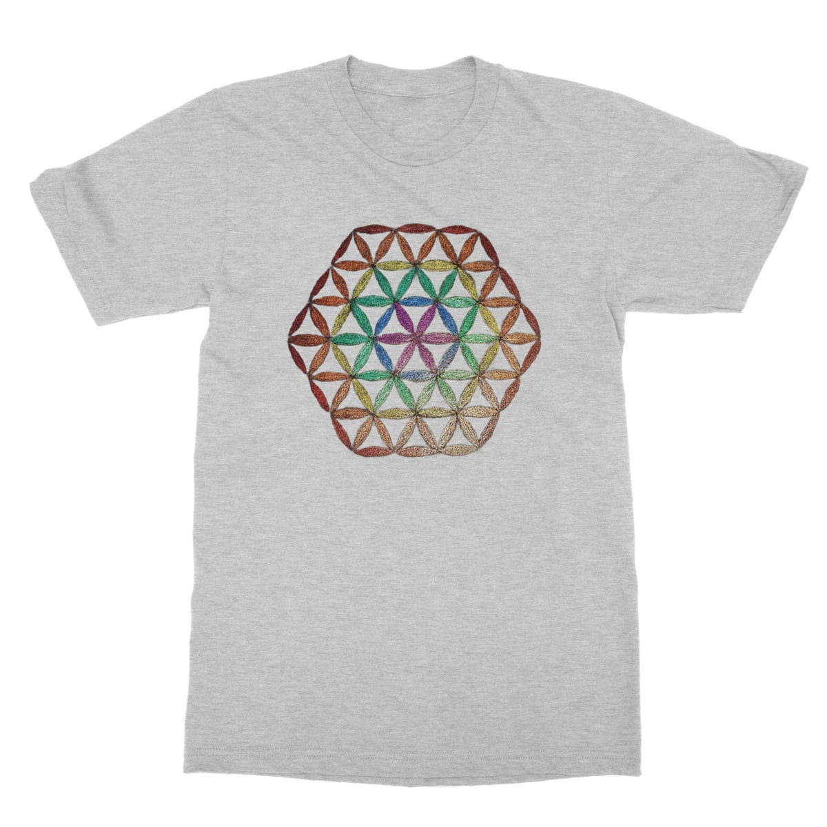 Flower of Life in Colour Softstyle T-Shirt