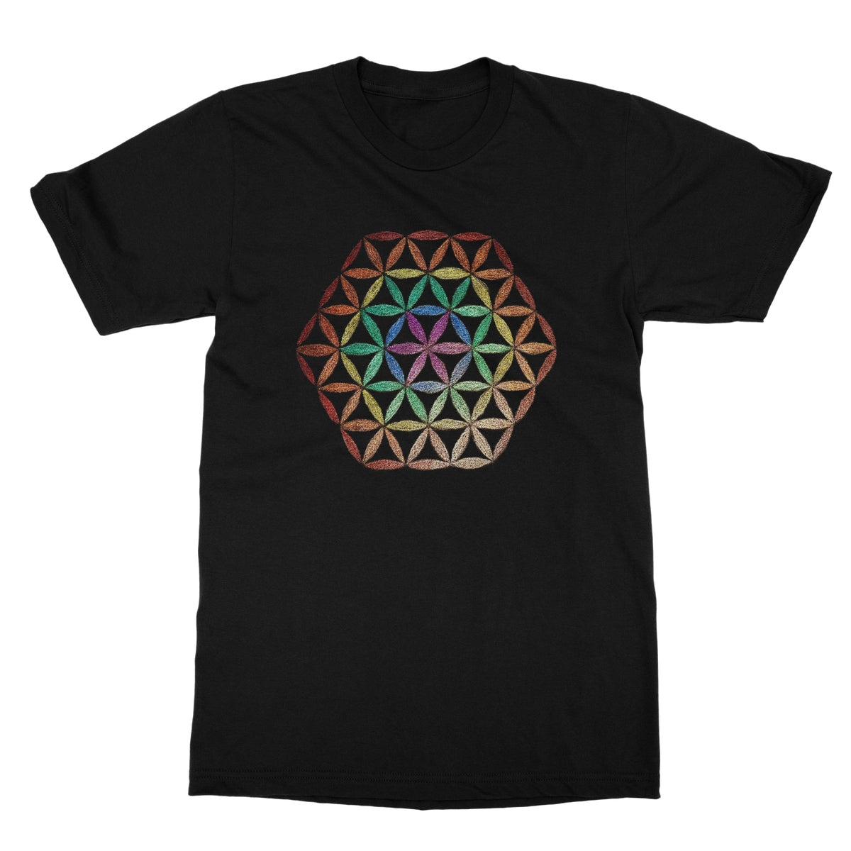 Flower of Life in Colour Softstyle T-Shirt