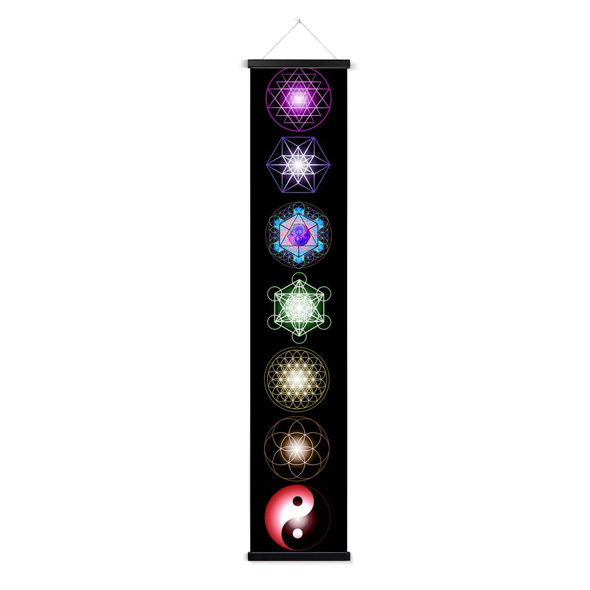 Sacred Geometry symbols Charka Wall Height Chart