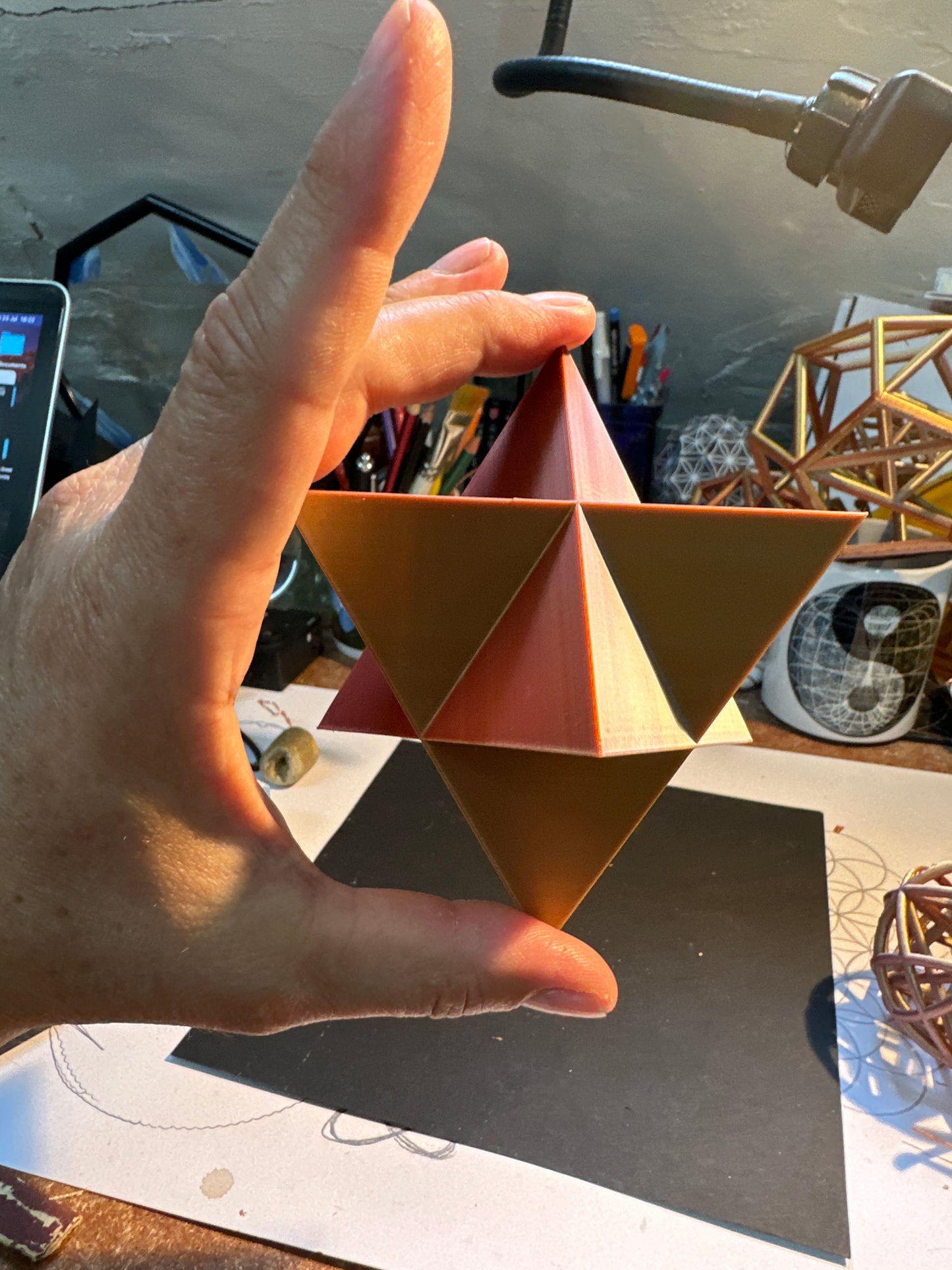 Solid Merkaba – Sacred Geometry Symbol of Light, Balance & Transformation