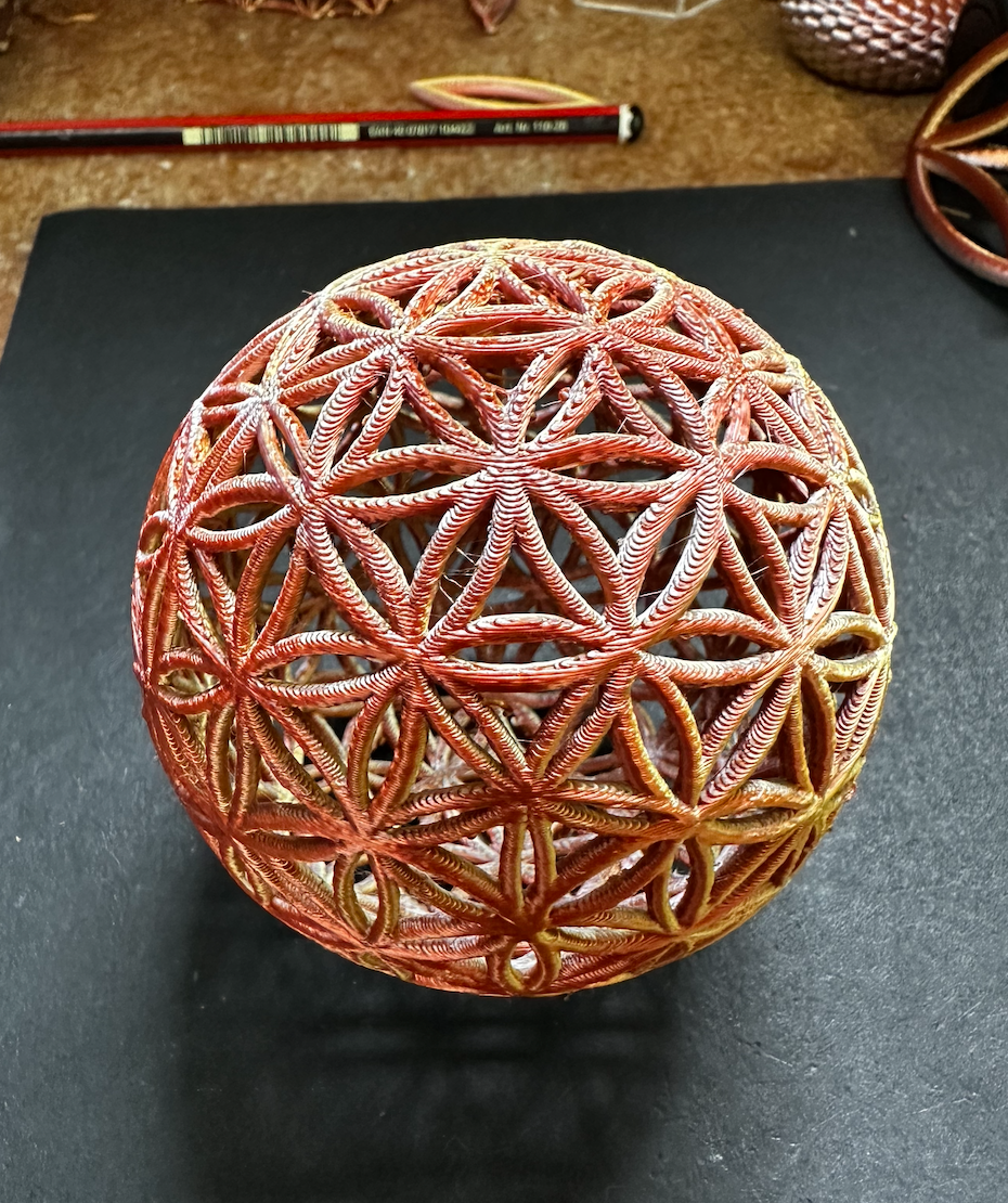Flower of Life Sphere – Sacred Geometry Art (80mm)