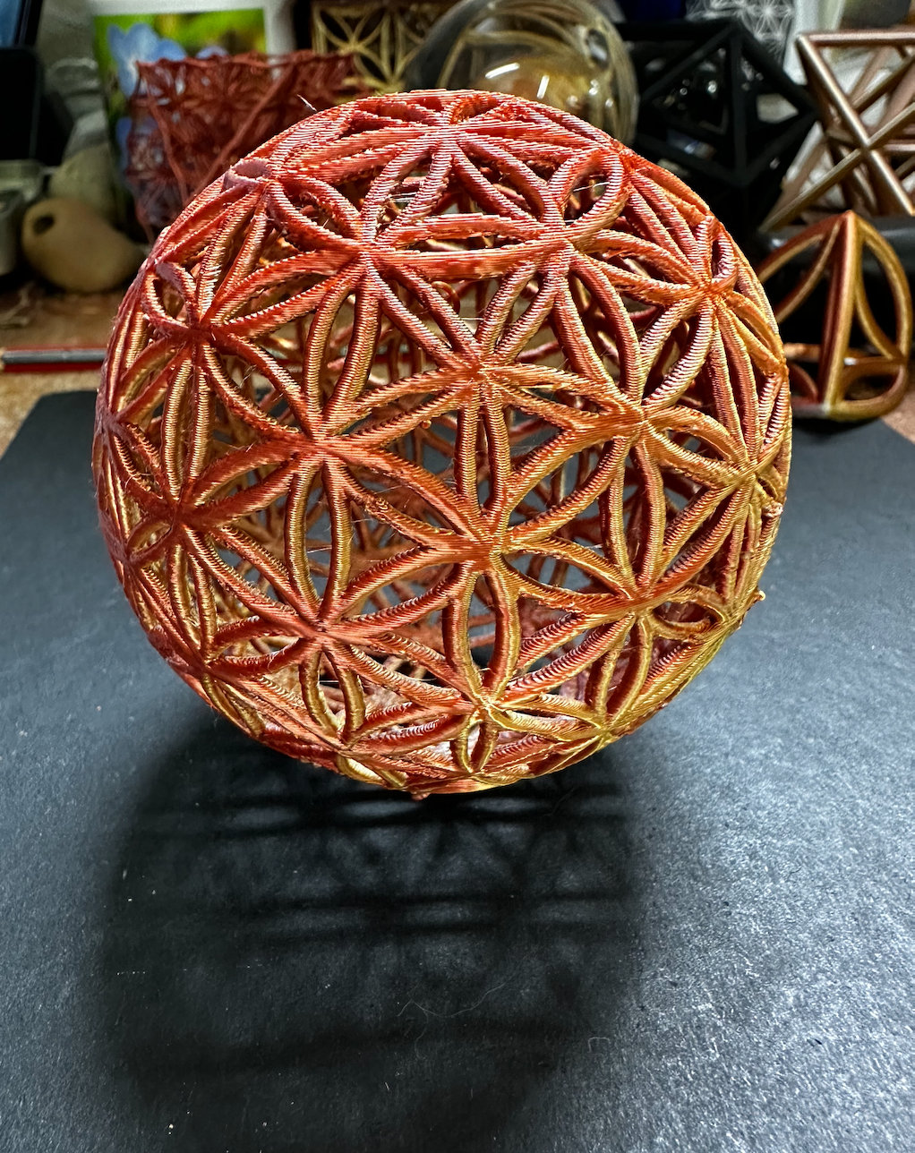 Flower of Life Sphere – Sacred Geometry Art (80mm)