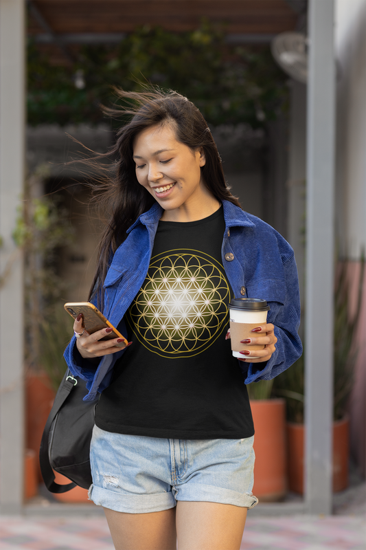 Flower of Life in Gold Women's Favourite T-Shirt - Nature of Flowers