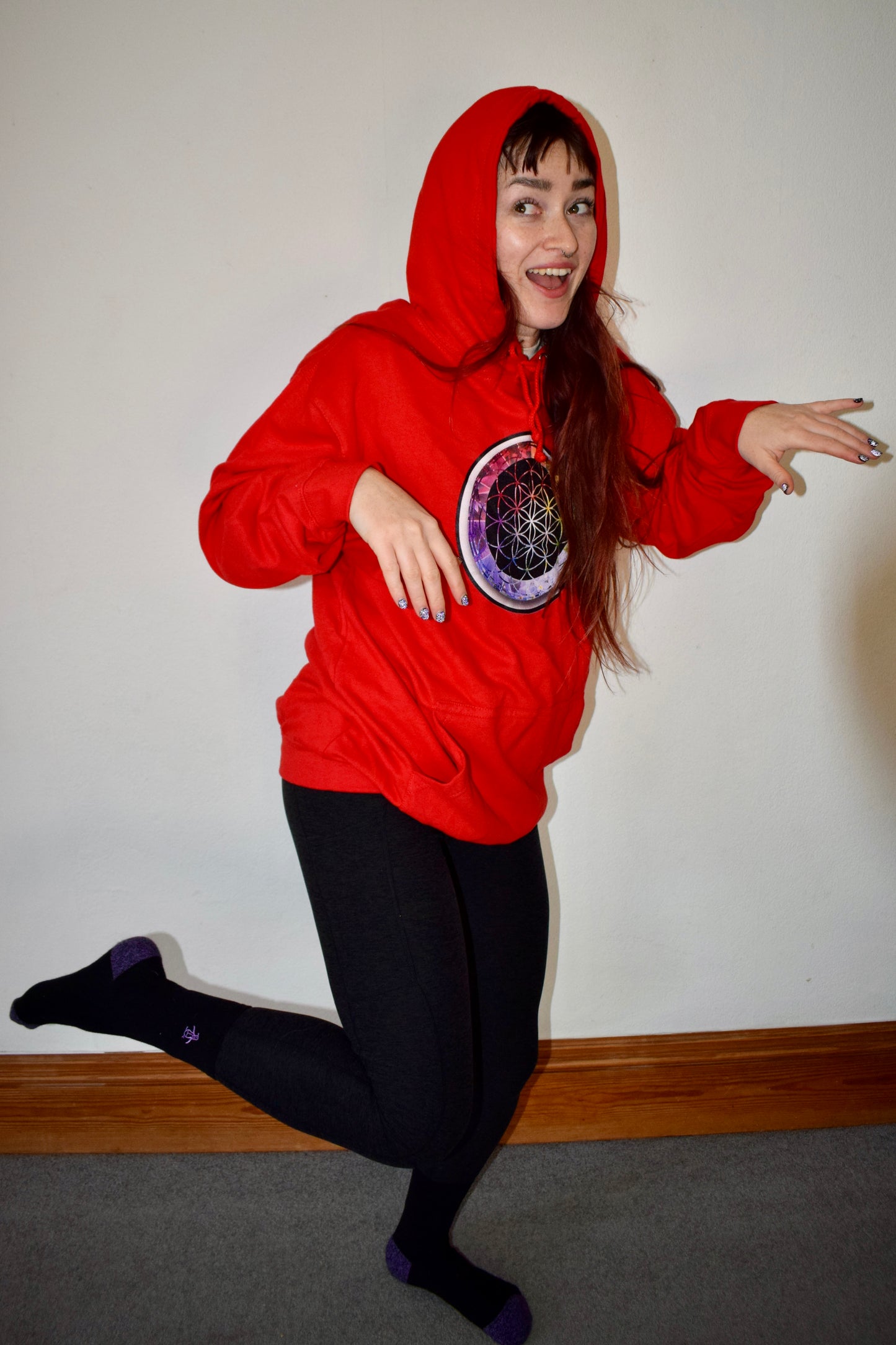 Flower of Life Rainbow College Hoodie - Nature of Flowers