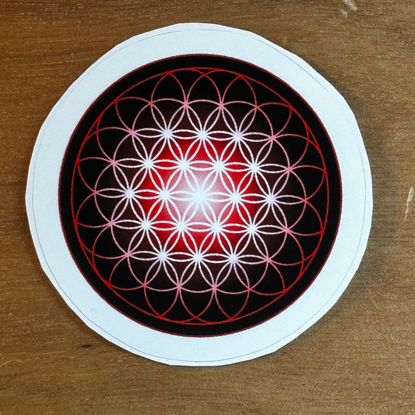 Flower of Life in Red Sticker