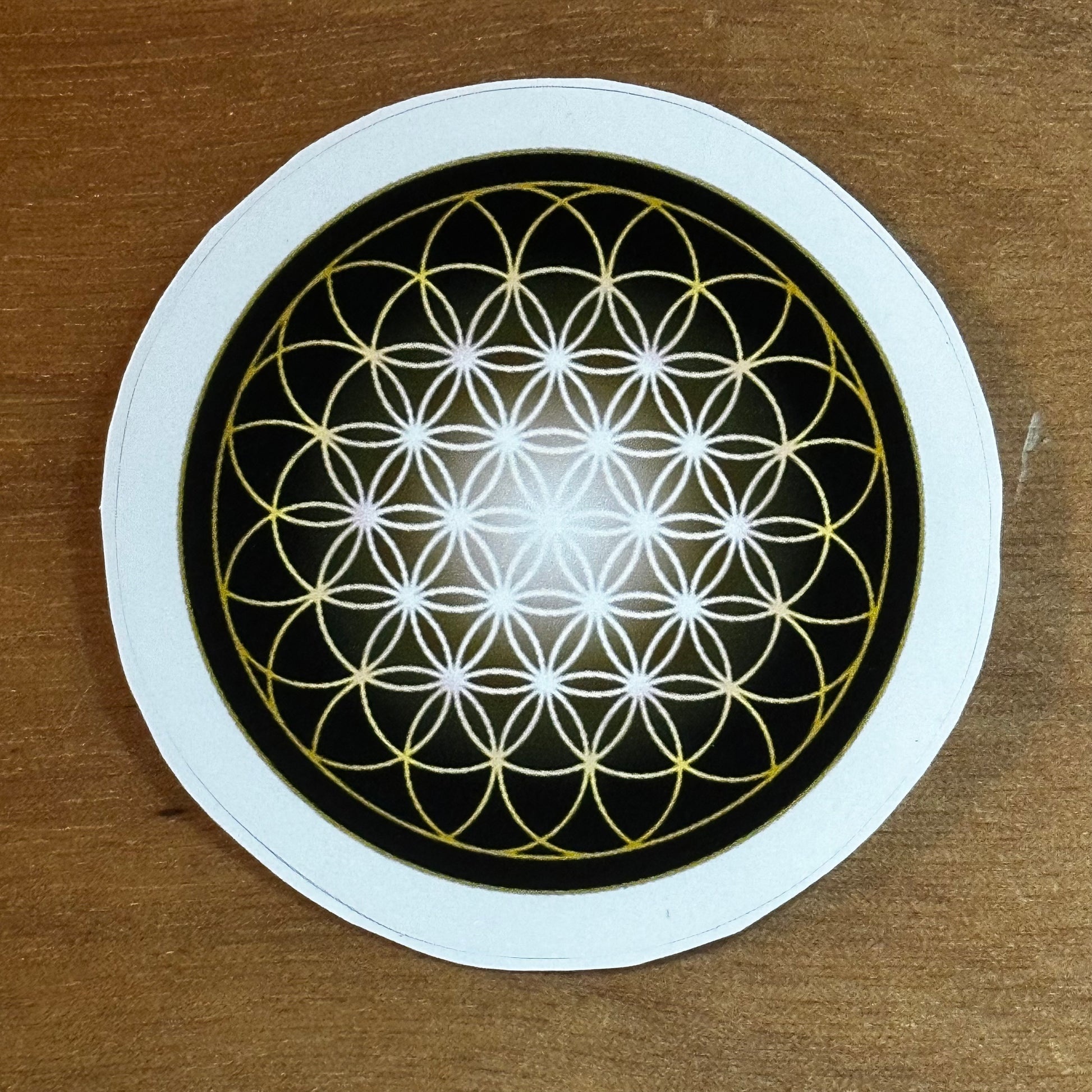 Flower of Life in Gold Sticker - Nature of Flowers