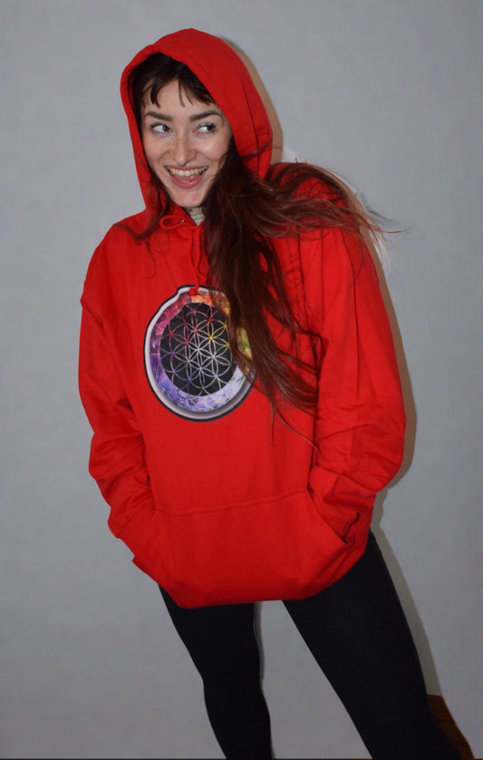 Flower of Life Rainbow College Hoodie - Nature of Flowers