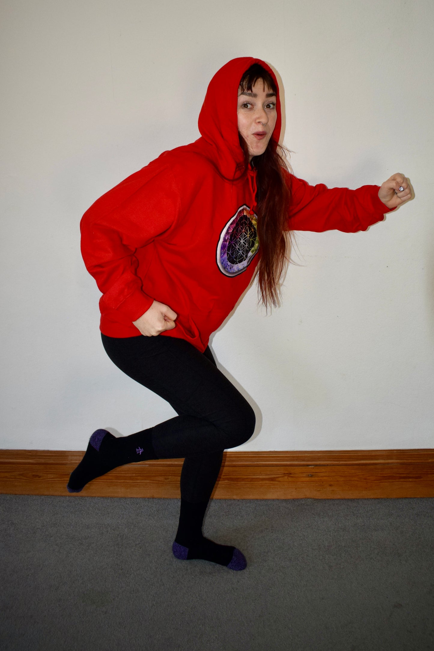 Flower of Life Rainbow College Hoodie - Nature of Flowers