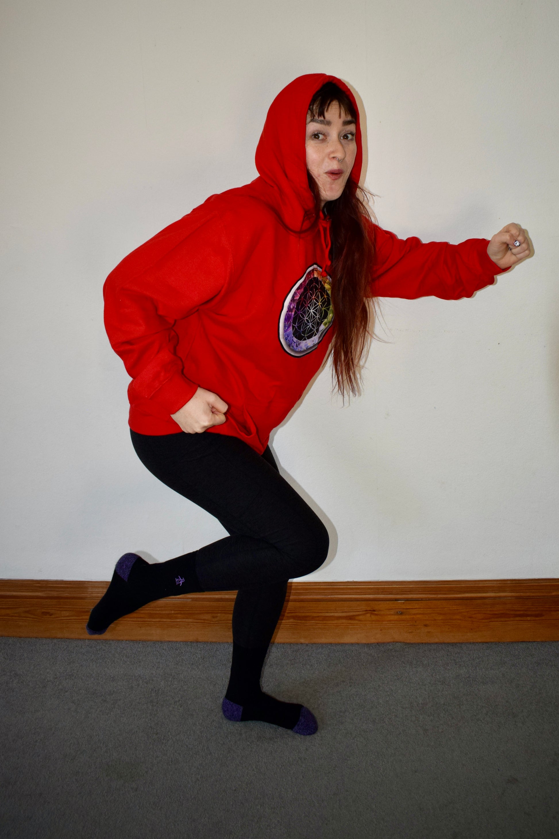 Flower of Life Rainbow College Hoodie - Nature of Flowers