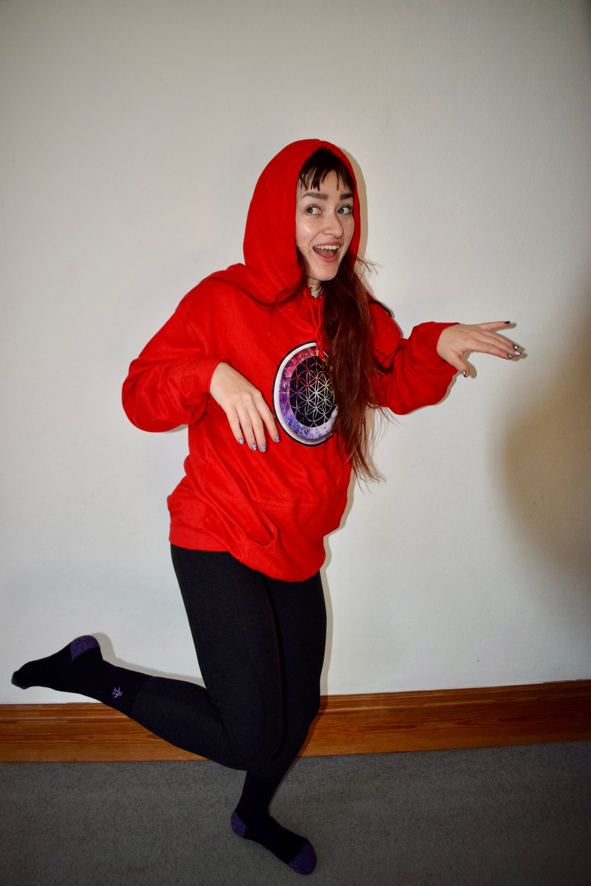 Flower of Life Rainbow College Hoodie - Nature of Flowers