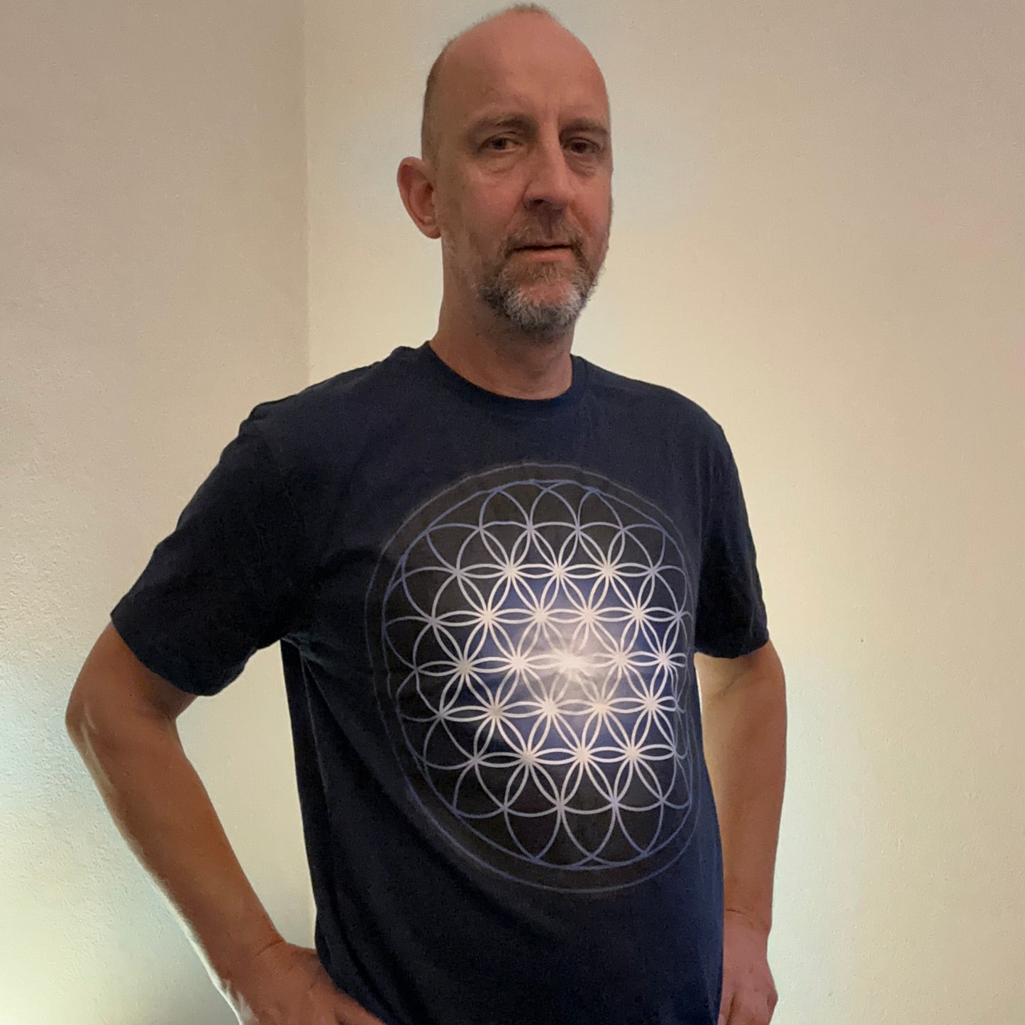 Flower of Life in Blue T-Shirt - Nature of Flowers