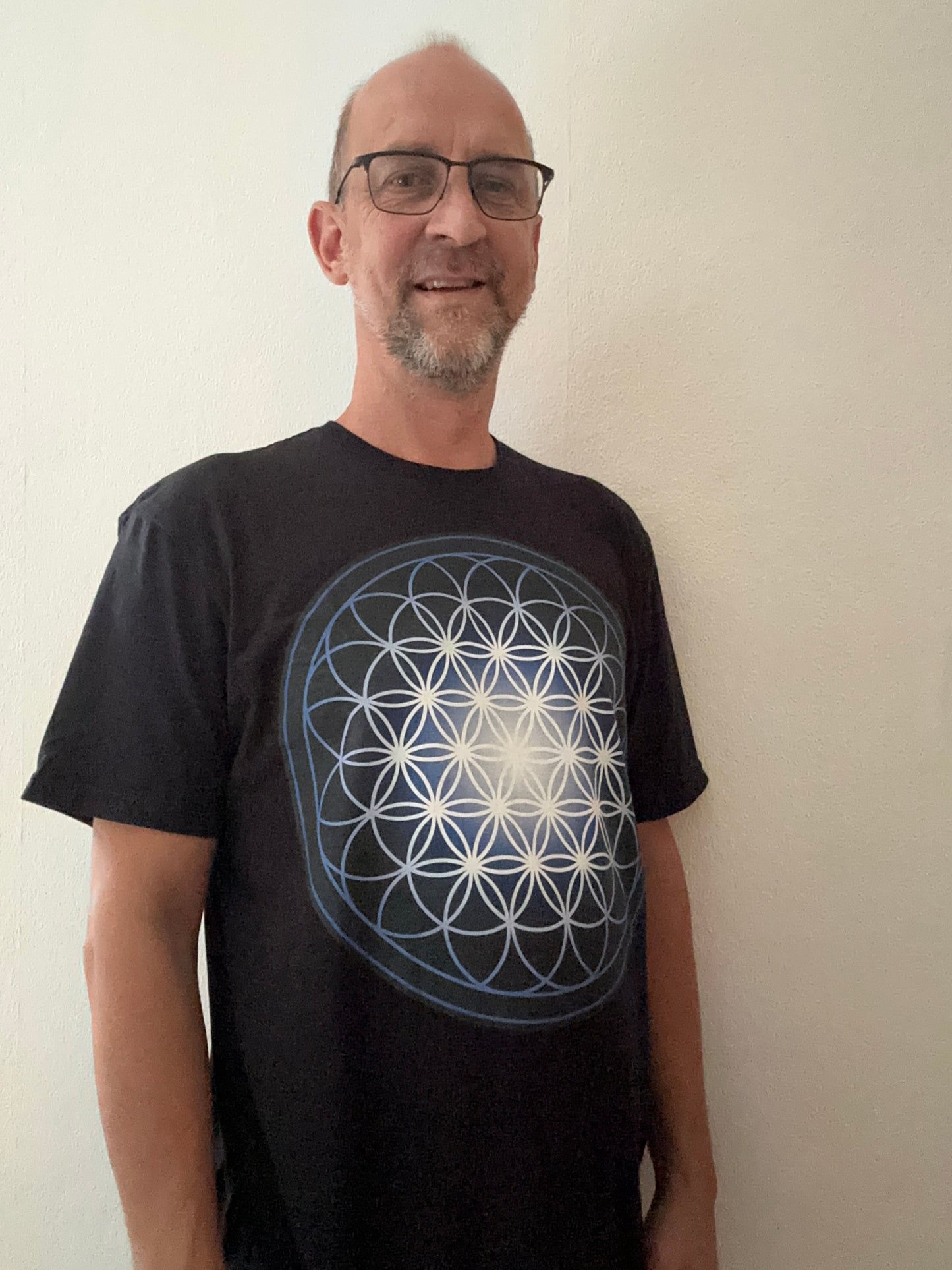 Flower of Life in Blue T-Shirt - Nature of Flowers