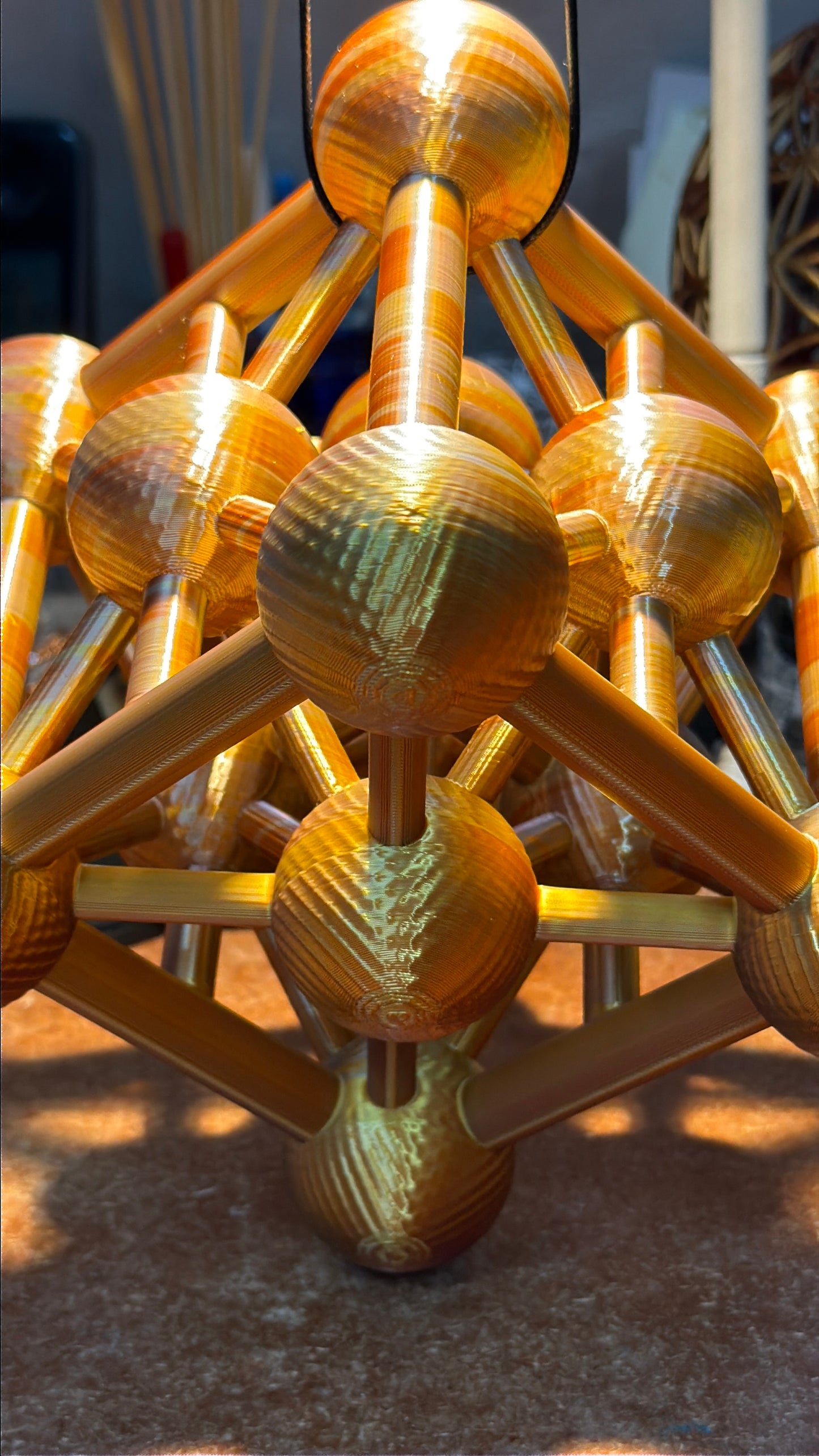 The Master Architect: 150mm 3D Metatron’s Cube - Nature of Flowers