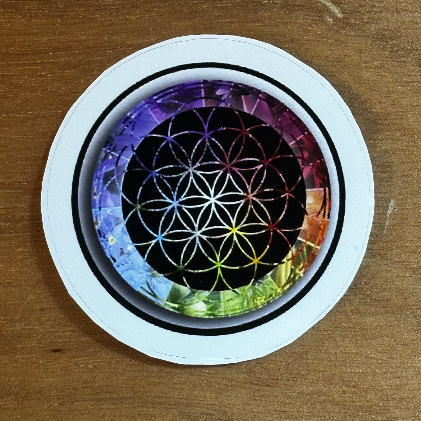 Flower of Life Rainbow Sticker