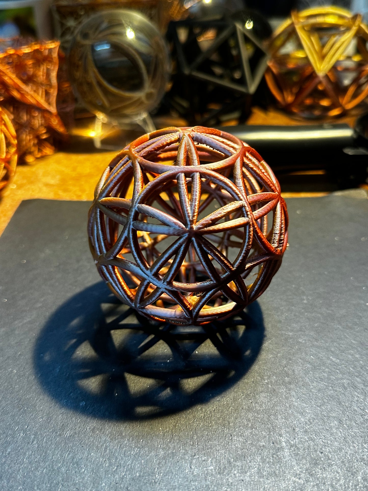 3D Printed Flower of Life Sphere – Interwoven Geometry of Unity