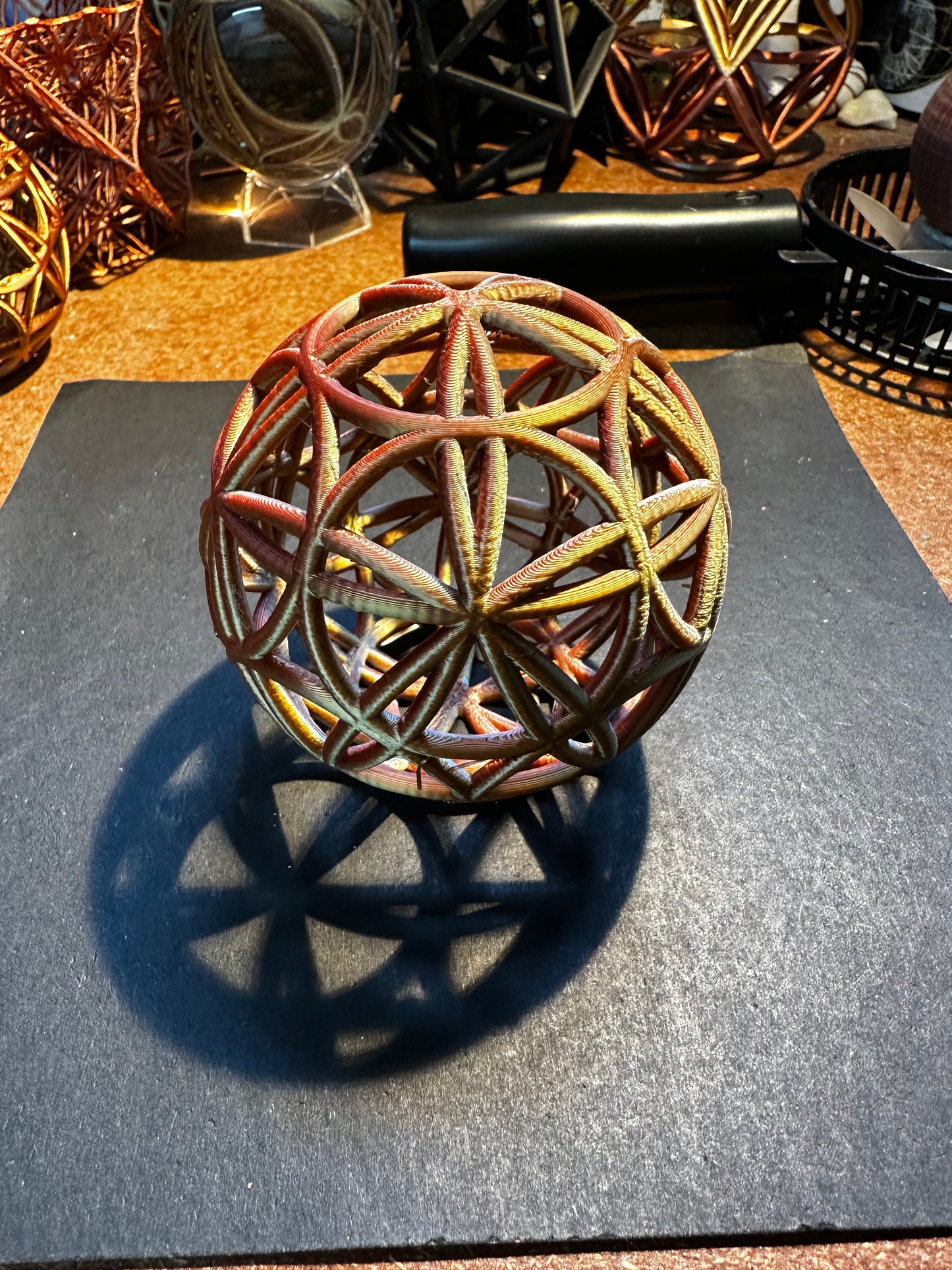 3D Printed Flower of Life Sphere – Interwoven Geometry of Unity
