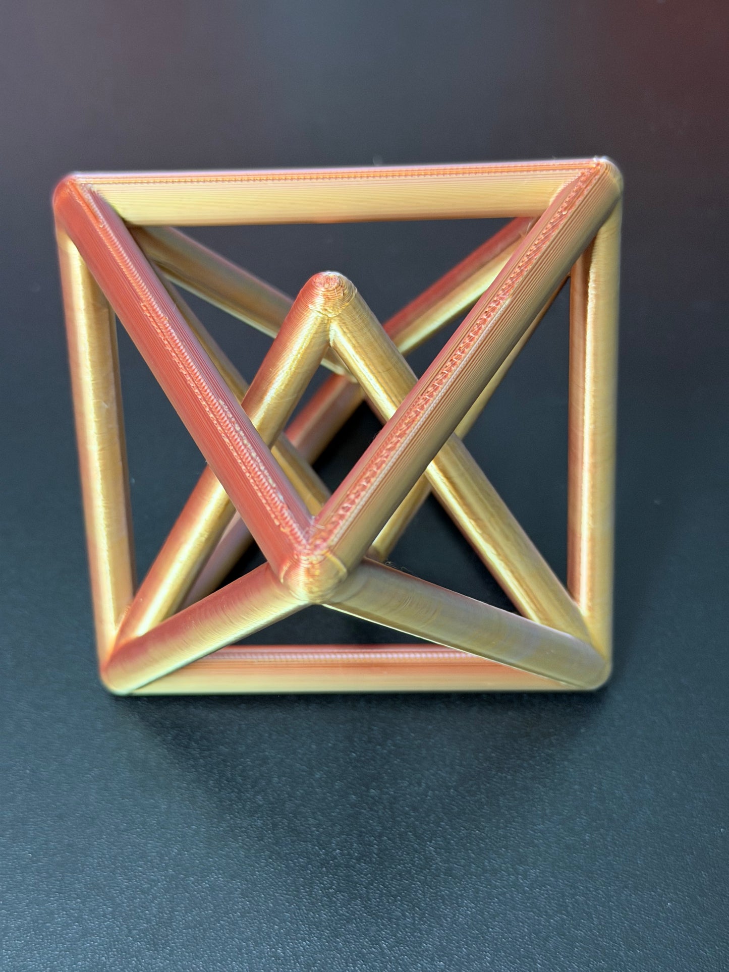 The Nested Octahedron: Dual-Tetrahedron Core Sculpture - Nature of Flowers