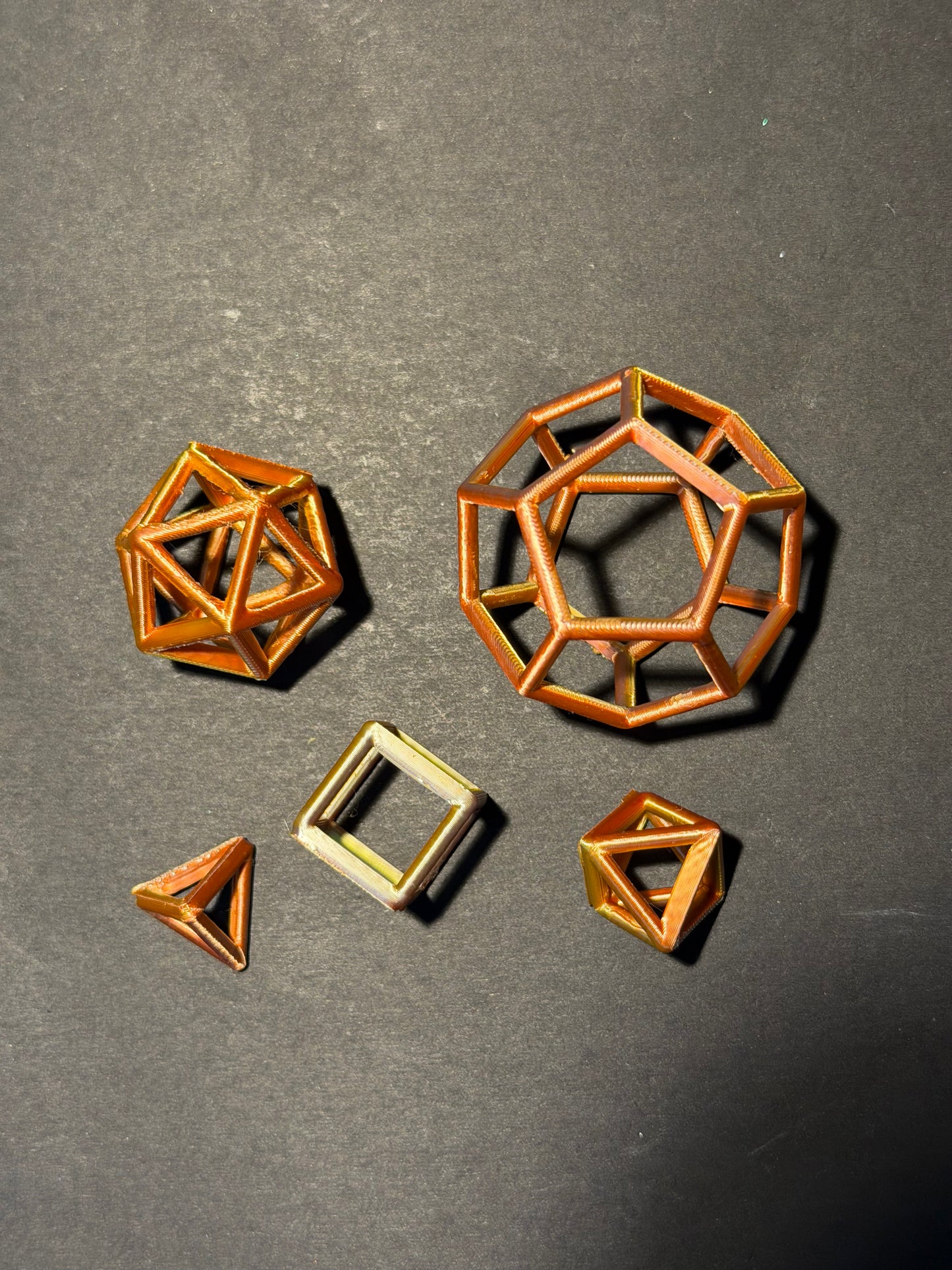 Platonic Solids 2cm line edition