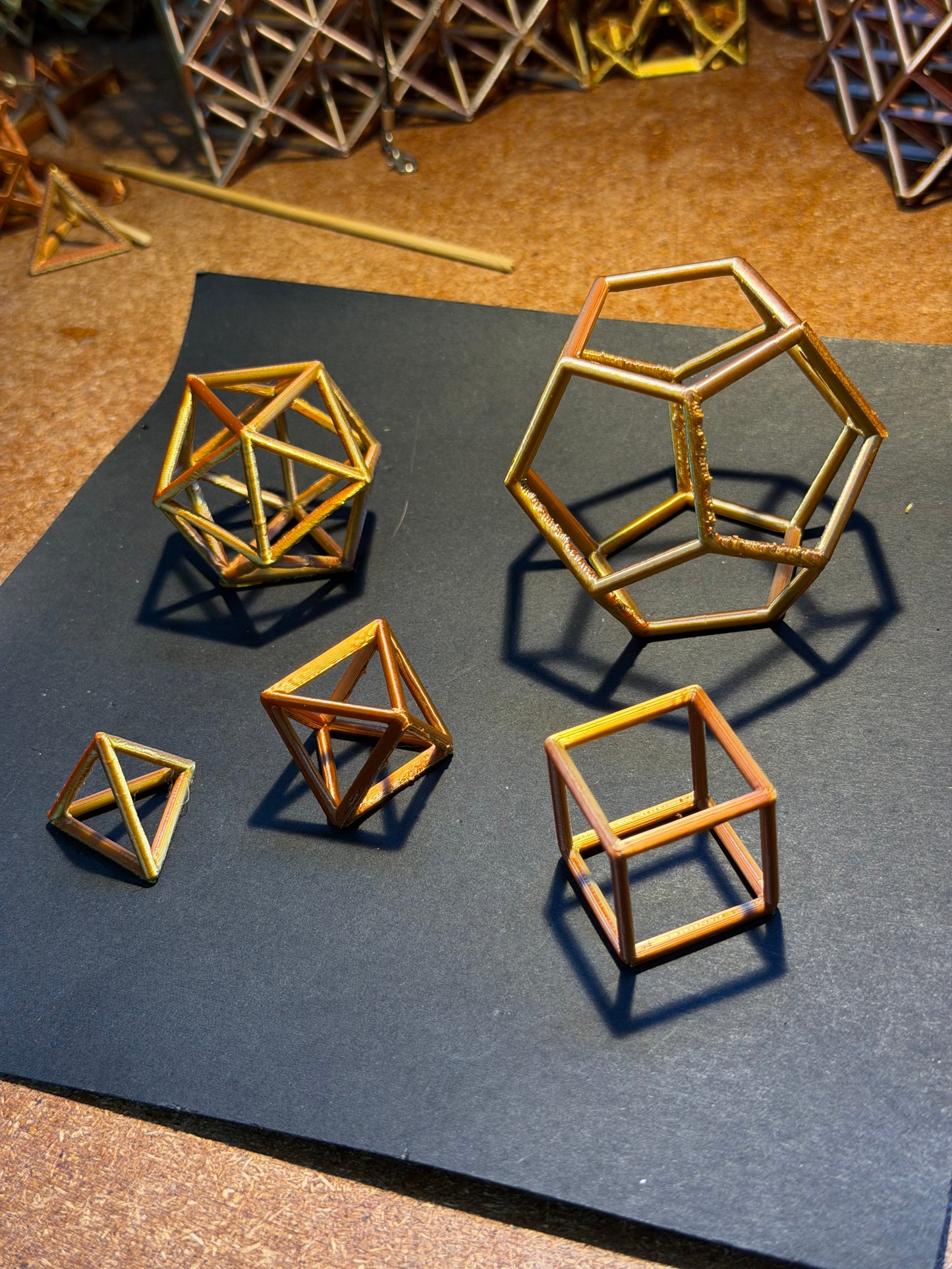 Platonic Solids 1 Inch scale edition