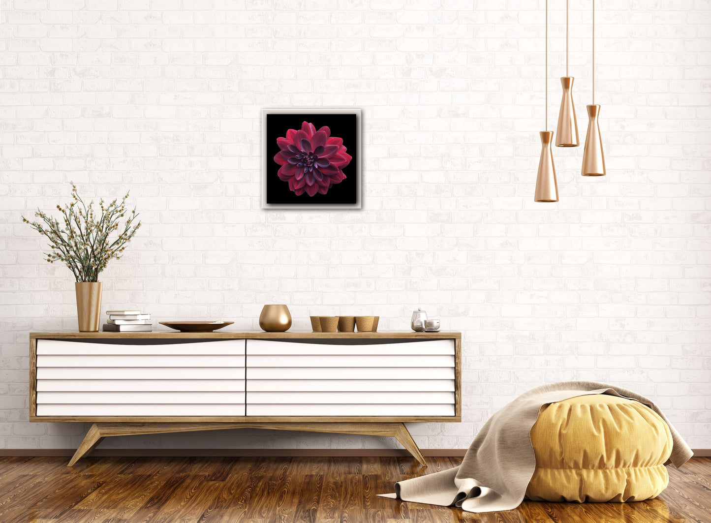 Red Dahlia Print C-Type Print - Nature of Flowers