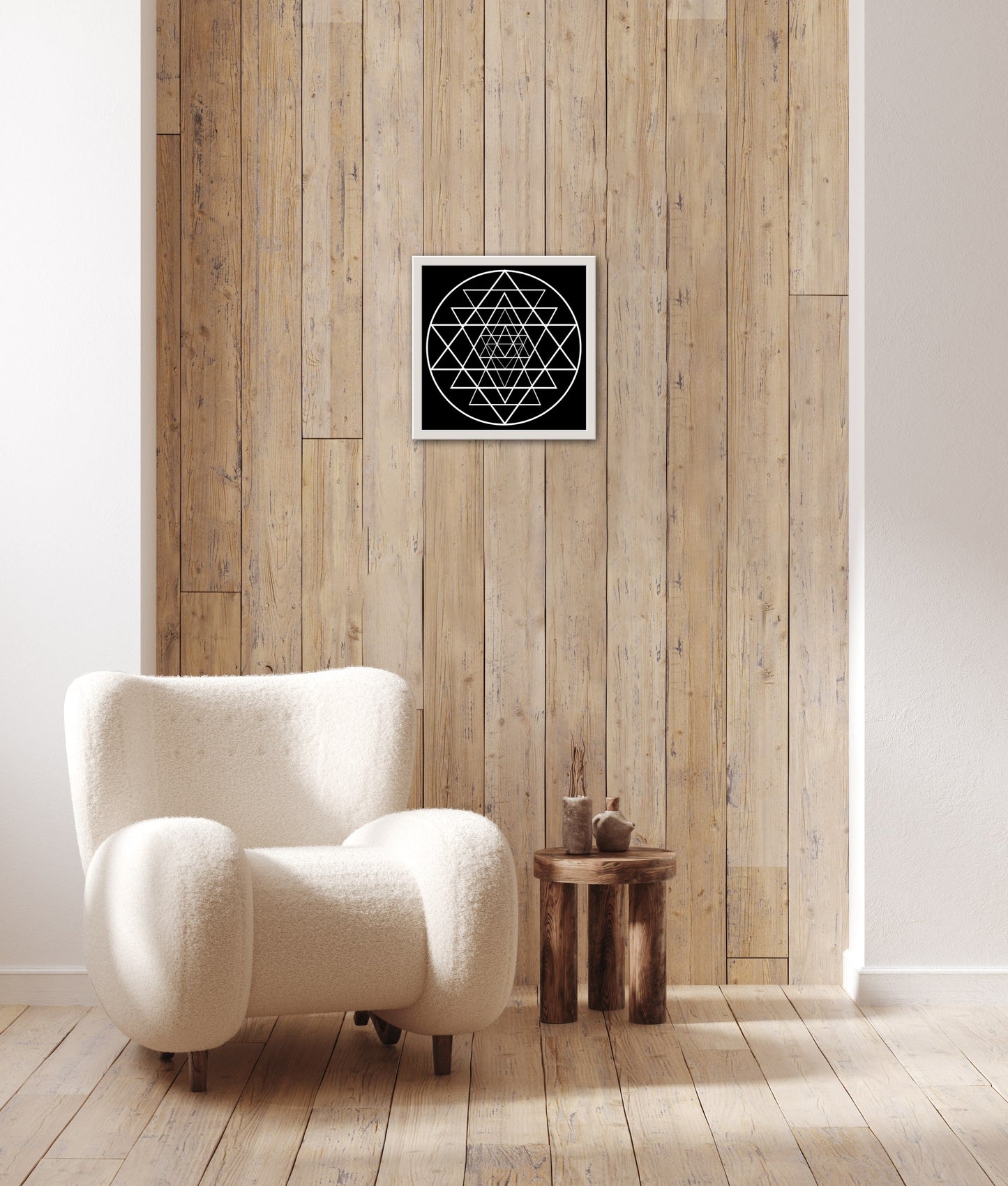 Shri Yantra Print C-Type Print - Nature of Flowers