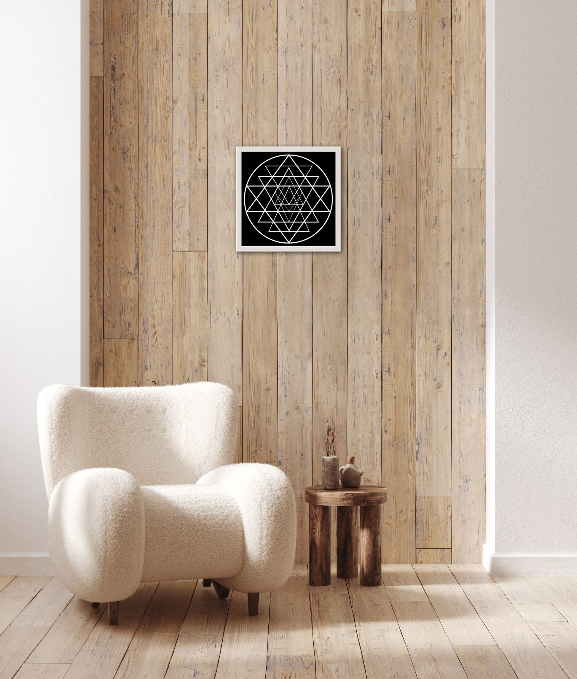 Shri Yantra Print C-Type Print - Nature of Flowers