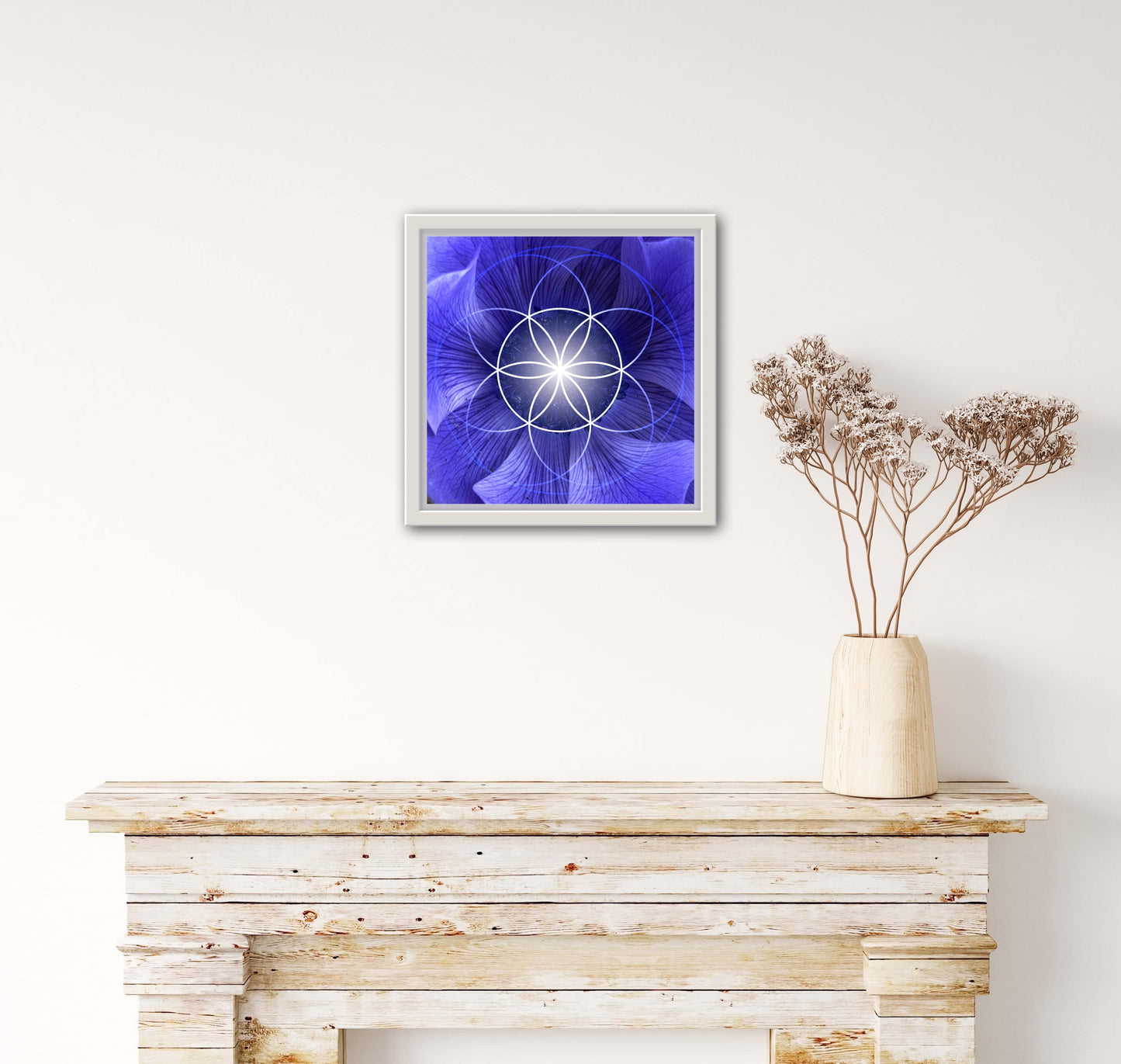 Blue Flower Seed of Life C-Type Print - Nature of Flowers