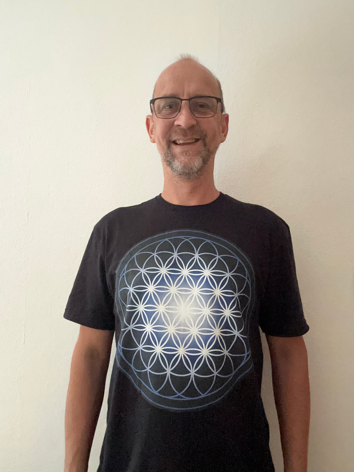 Flower of Life in Blue T-Shirt - Nature of Flowers