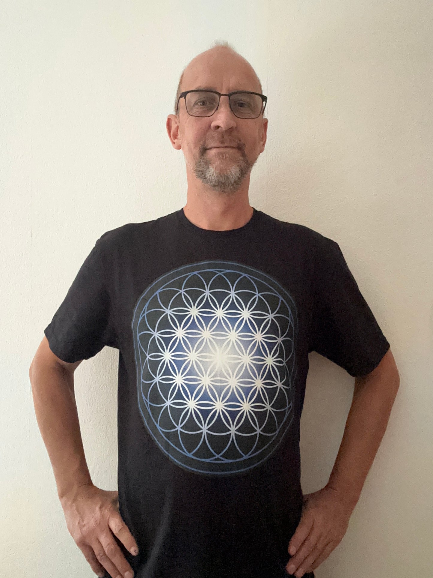 Flower of Life in Blue T-Shirt - Nature of Flowers