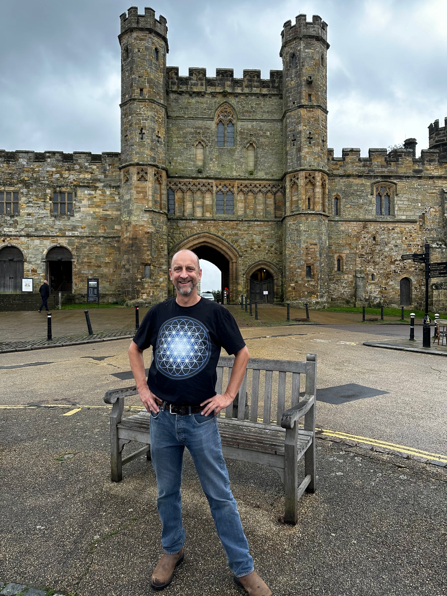 Flower of Life in Blue T-Shirt - Nature of Flowers