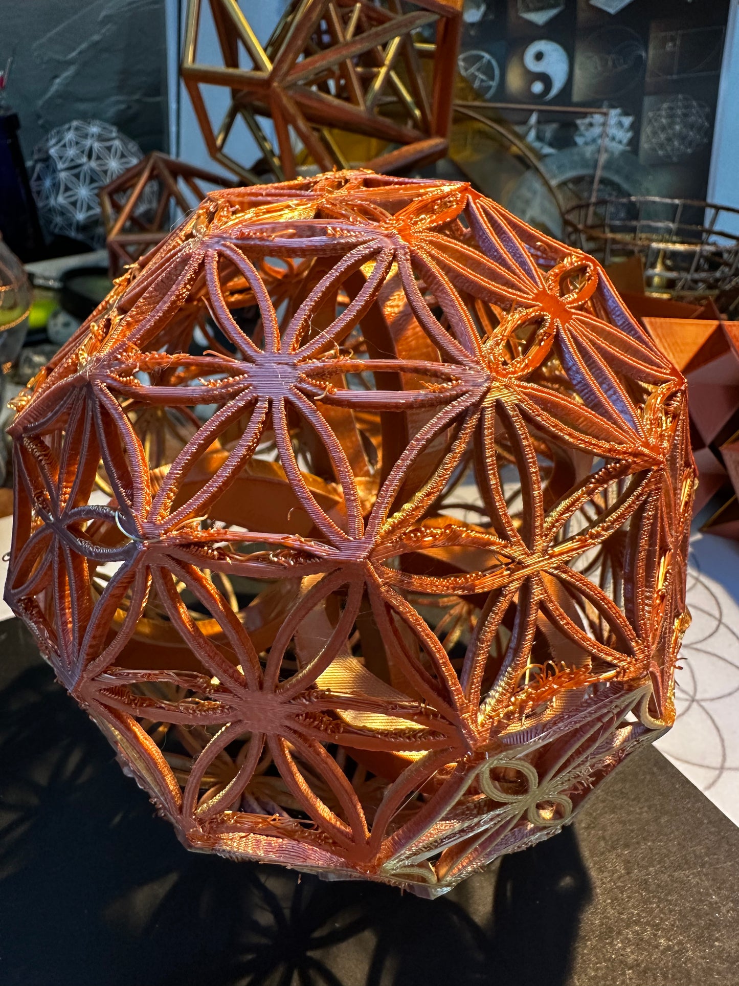 Flower of Life with central Triple Infinity Symbols