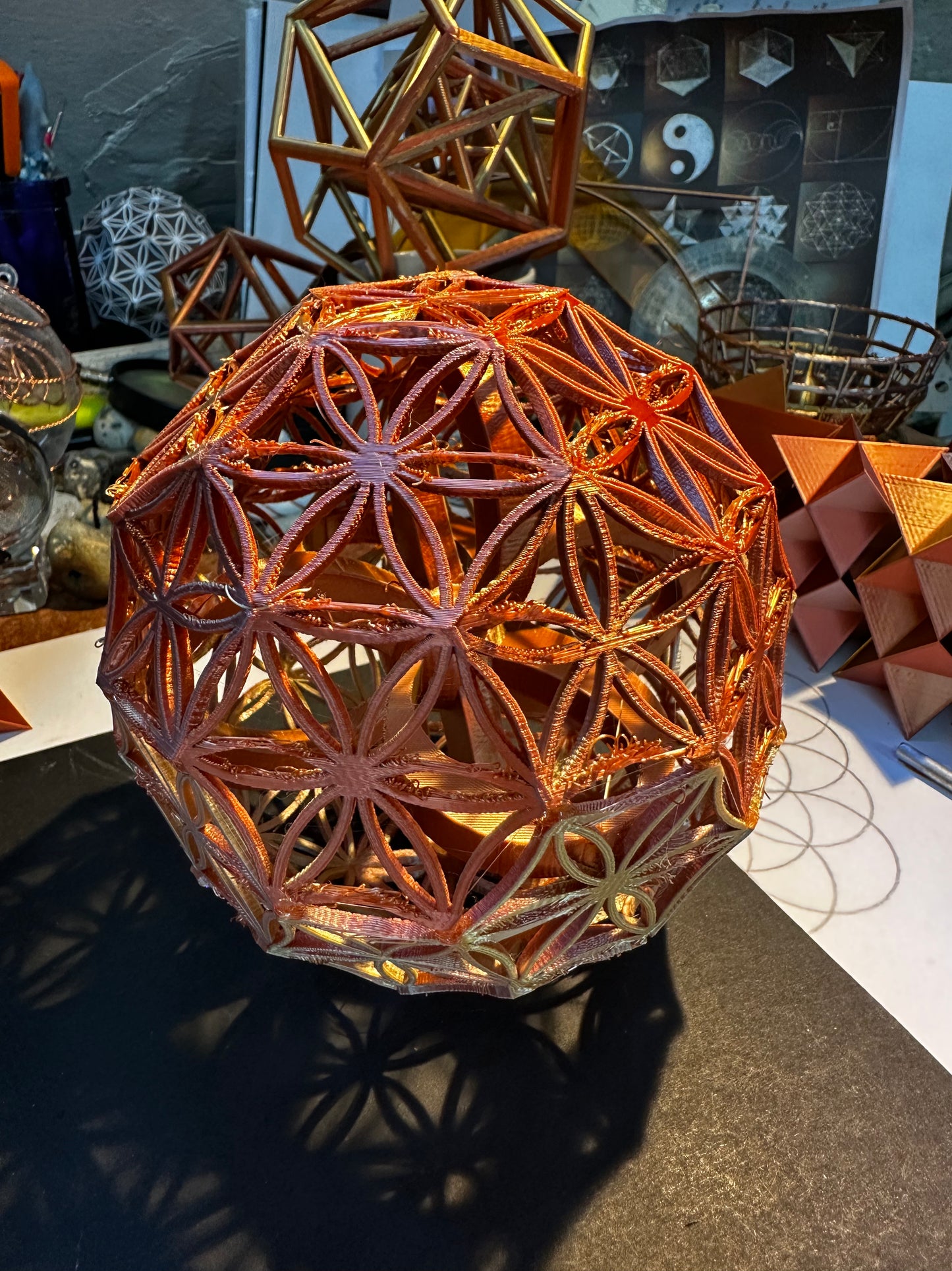 Flower of Life with central Triple Infinity Symbols
